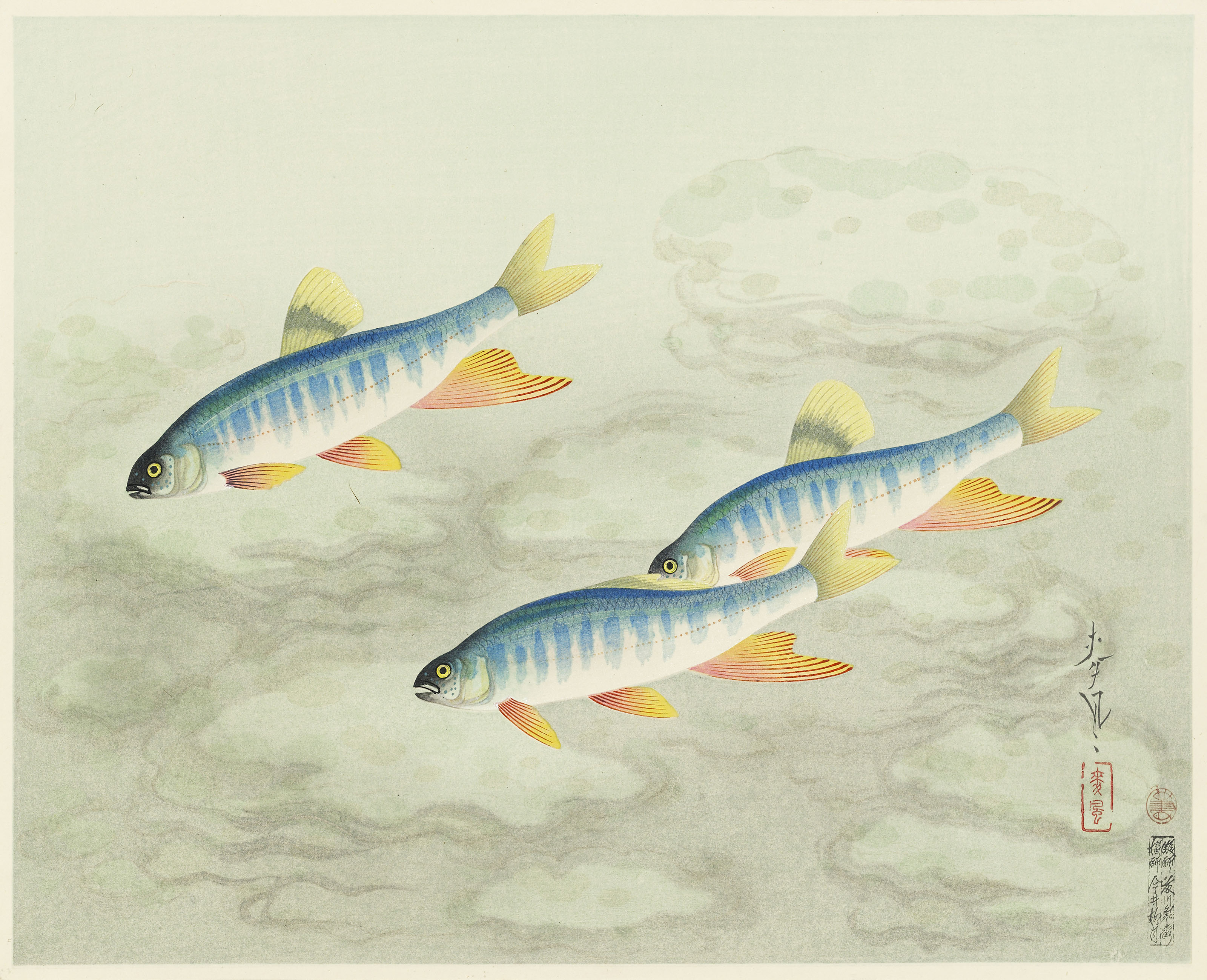 Ono Bakufu (1888-1976), COMPLETE SET OF THE GREAT JAPANESE FISH
