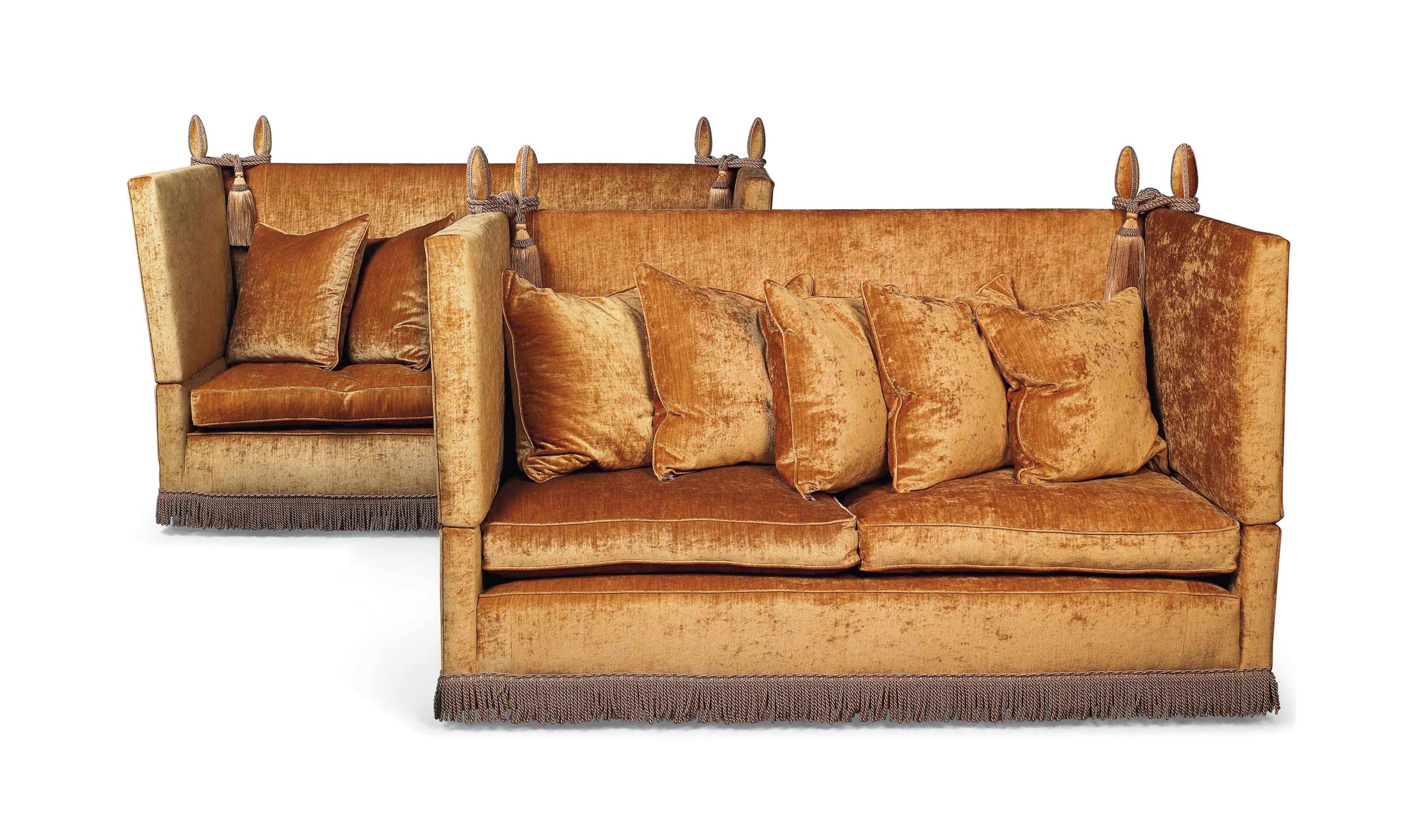 A PAIR OF 'KNOLE' SOFAS