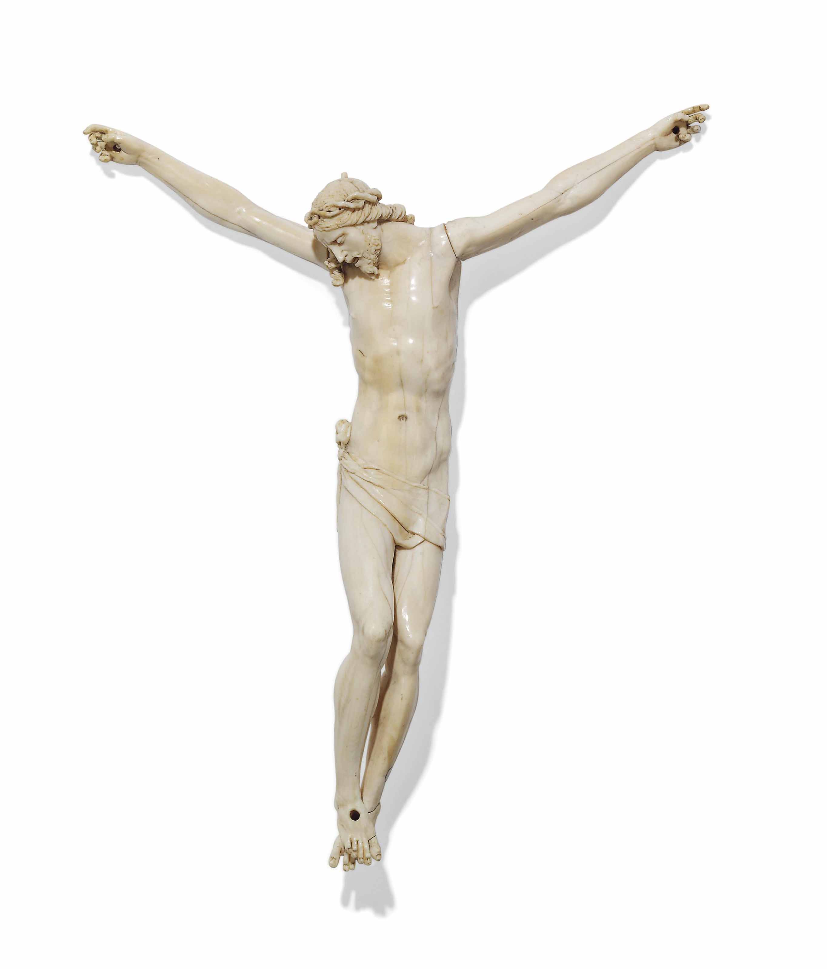AN ITALIAN IVORY CRUCIFIX FIGURE , 18TH CENTURY Christie's