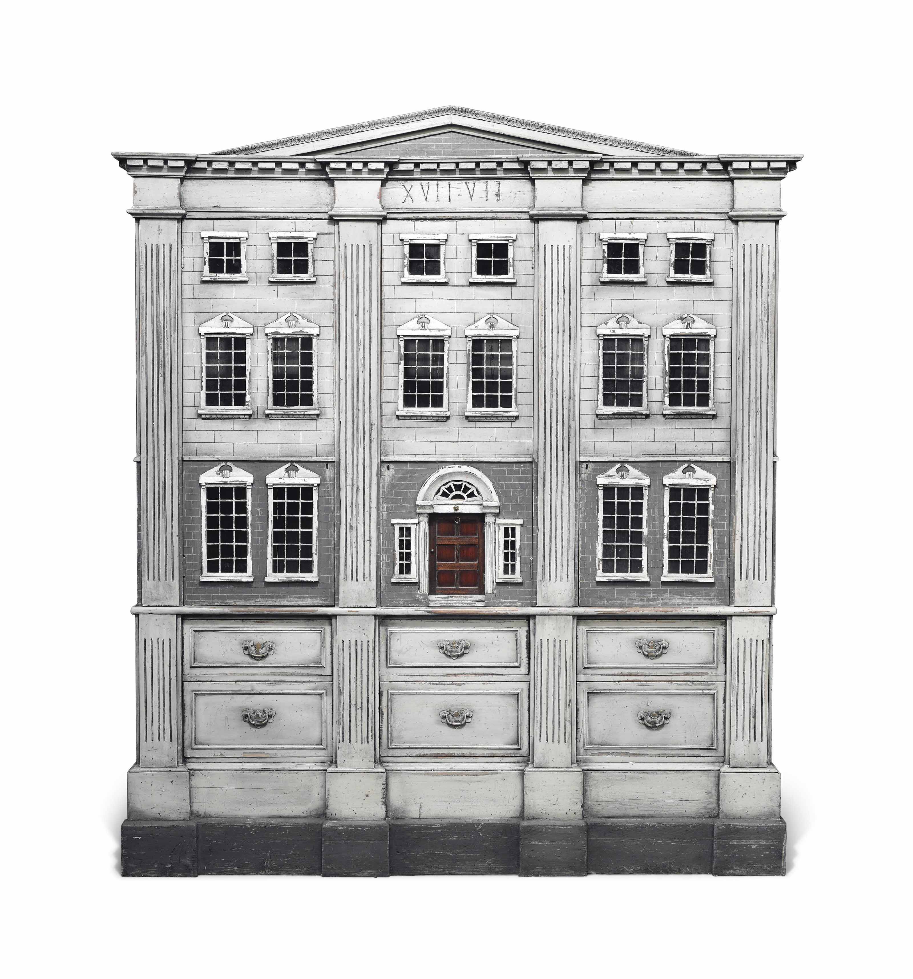 An English Grey Painted Doll S House Cupboard Late 20th Century Furniture Lighting Cabinets Cupboards Christie S