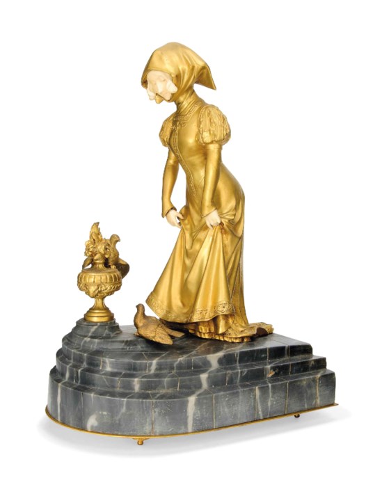 bronze and ivory figures