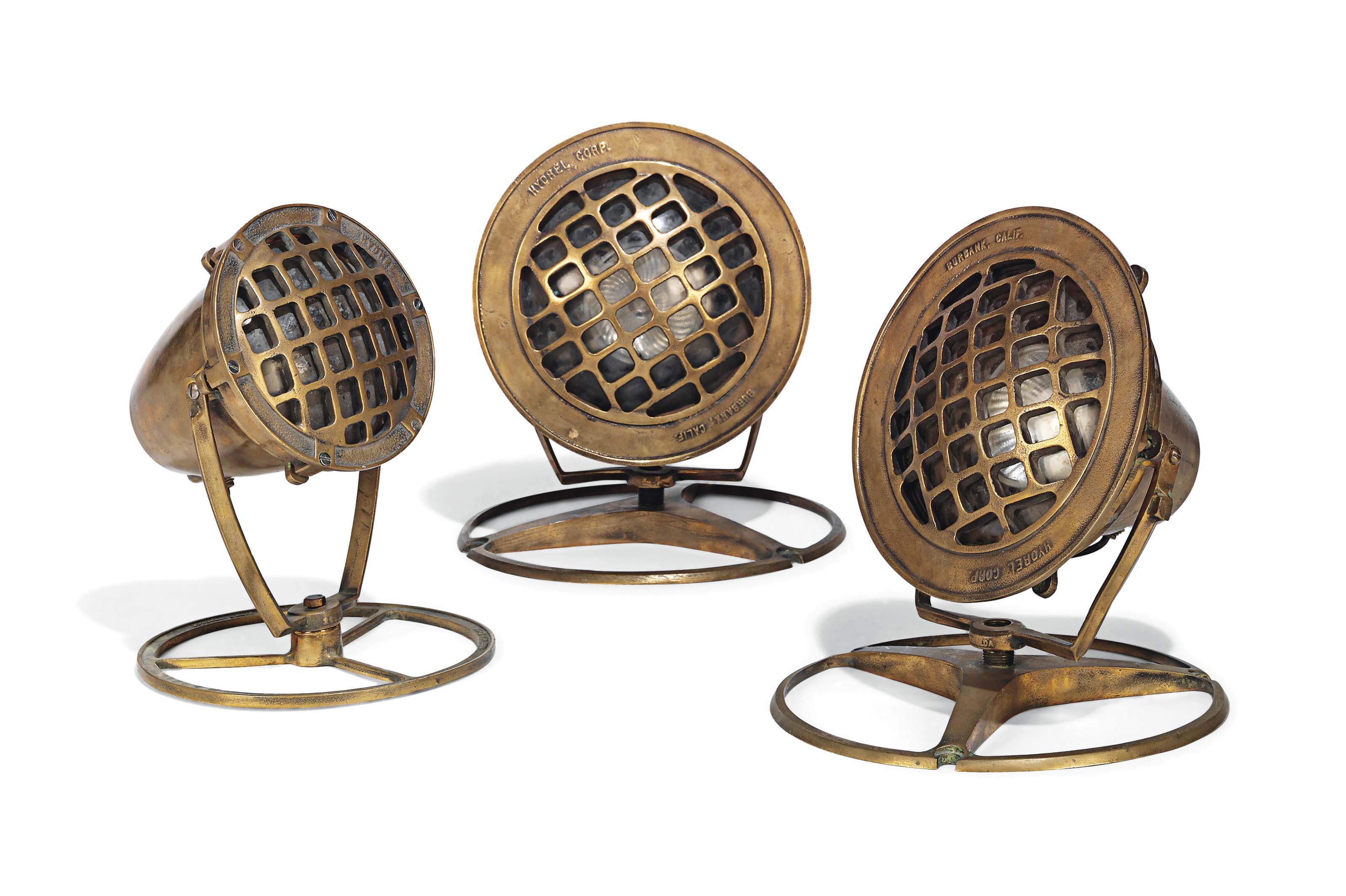 A Pair Of French Cast Metal Alloy Floor Lamps