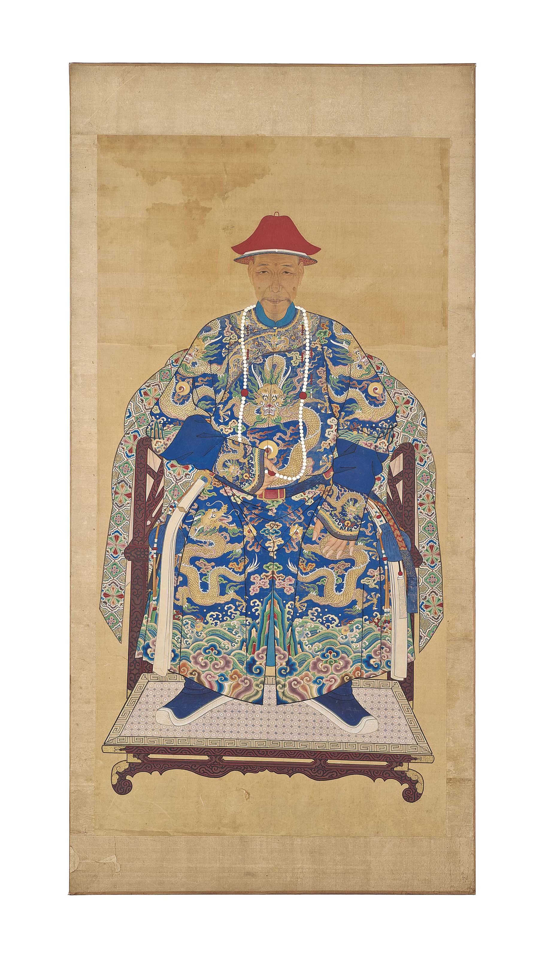 A Chinese Ancestor Portrait 19th 20th Century Paintings China