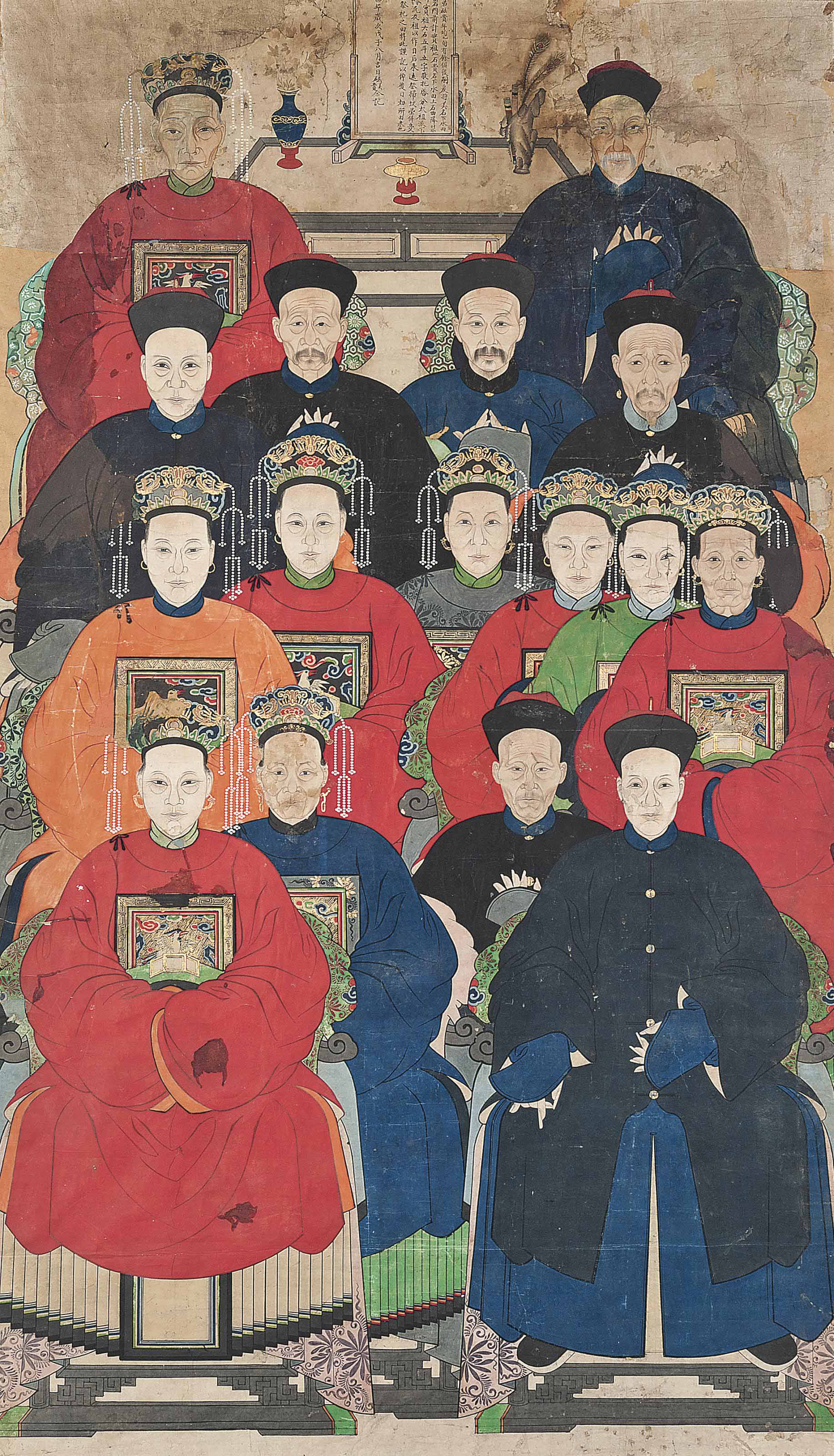 A Chinese Ancestor Portrait 19th Century Paintings China