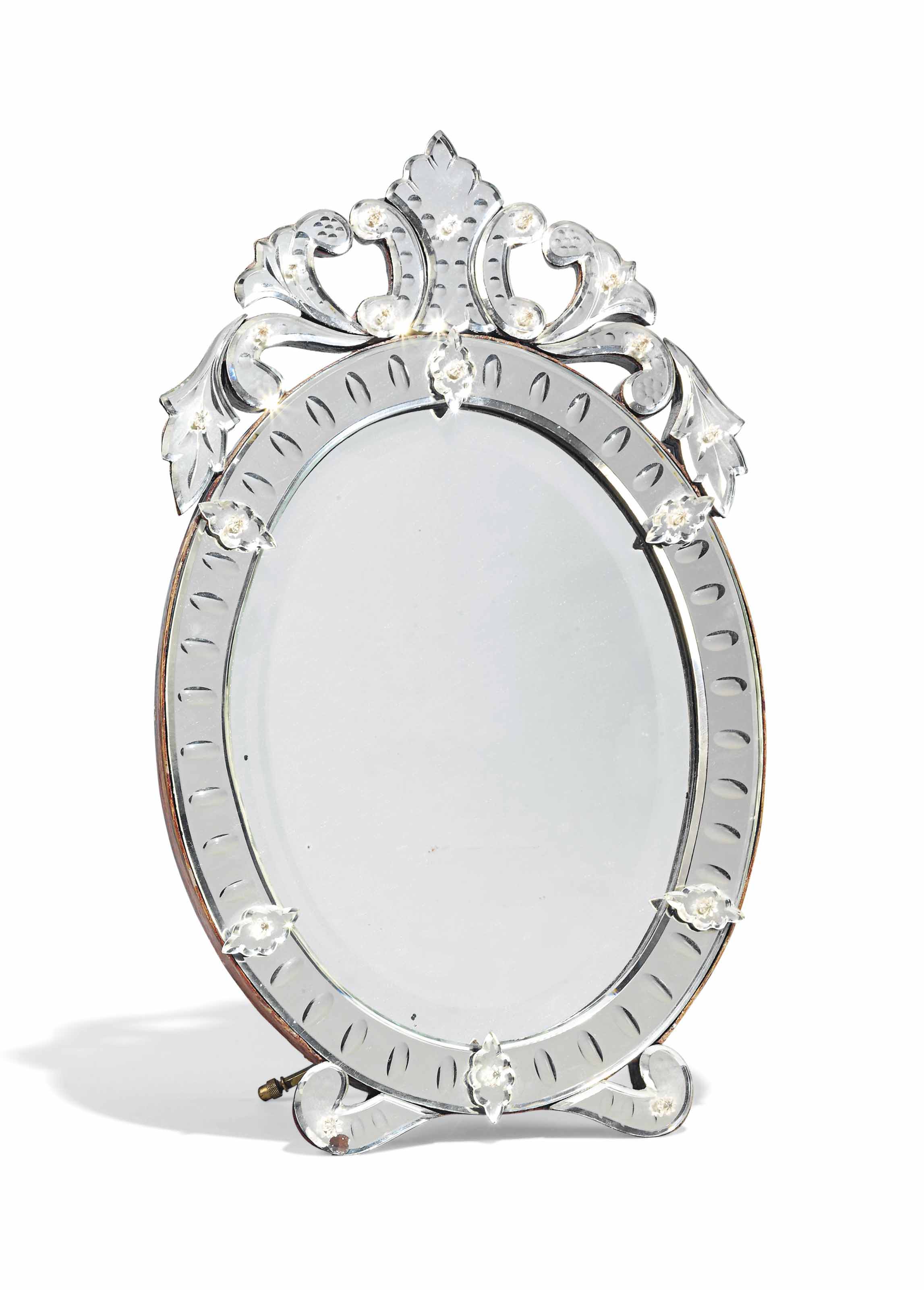 A DRESSING TABLE EASEL MIRROR