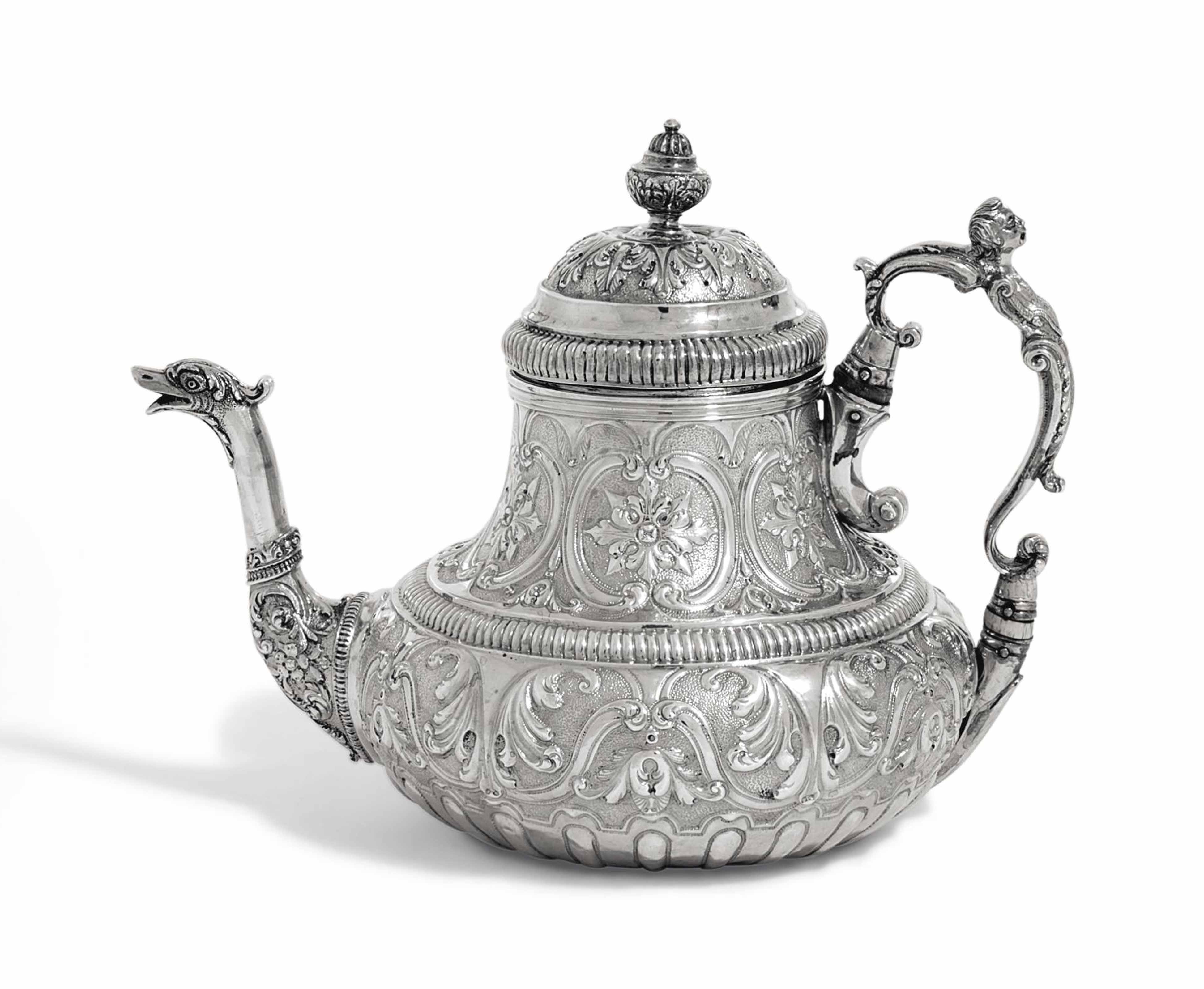 A DUTCH SILVER TEAPOT , MARK OF DIRK ATES JORRITSMA, FRANEKER, 1737