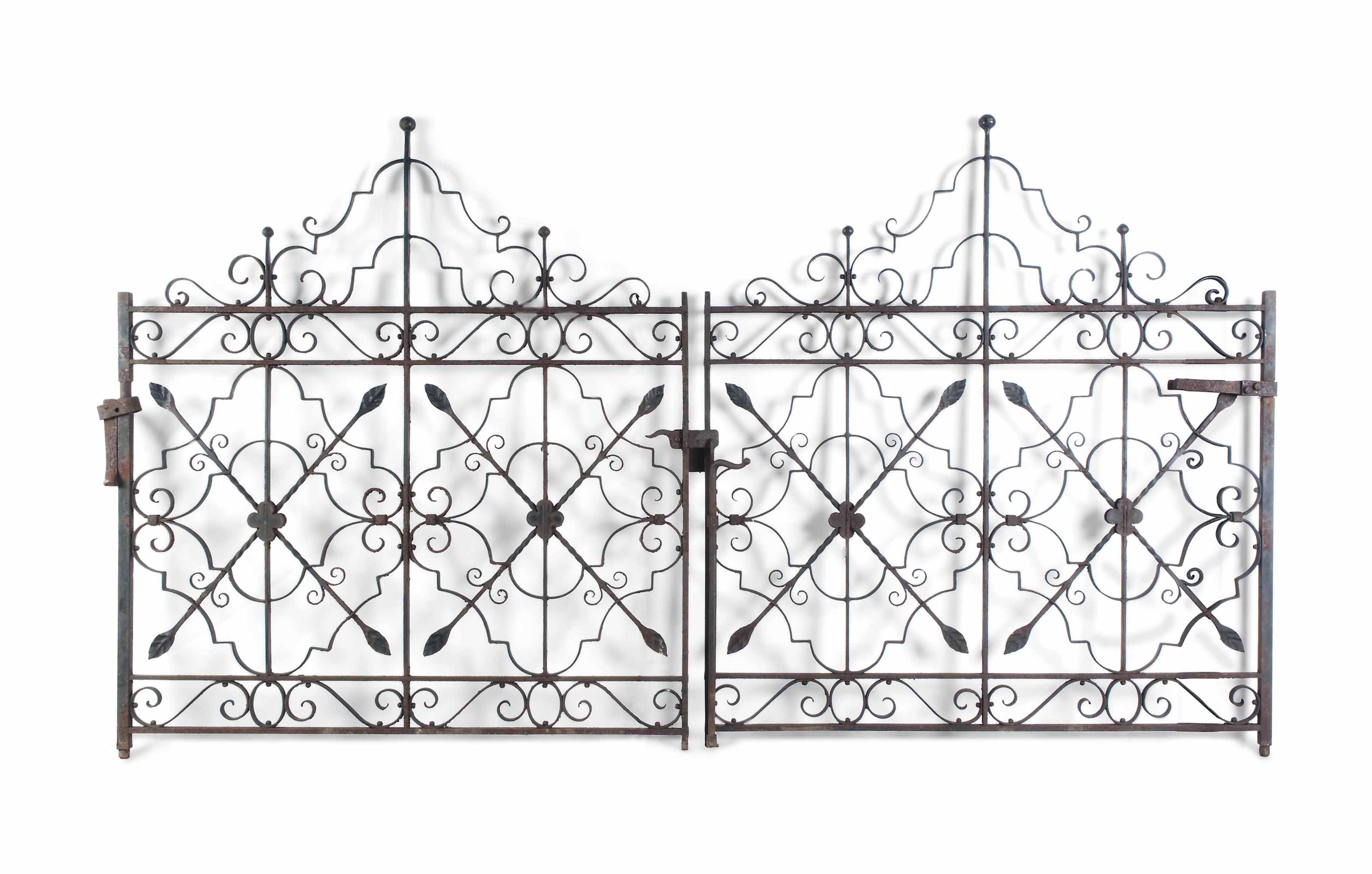 A Pair Of Victorian Wrought Iron Garden Gates
