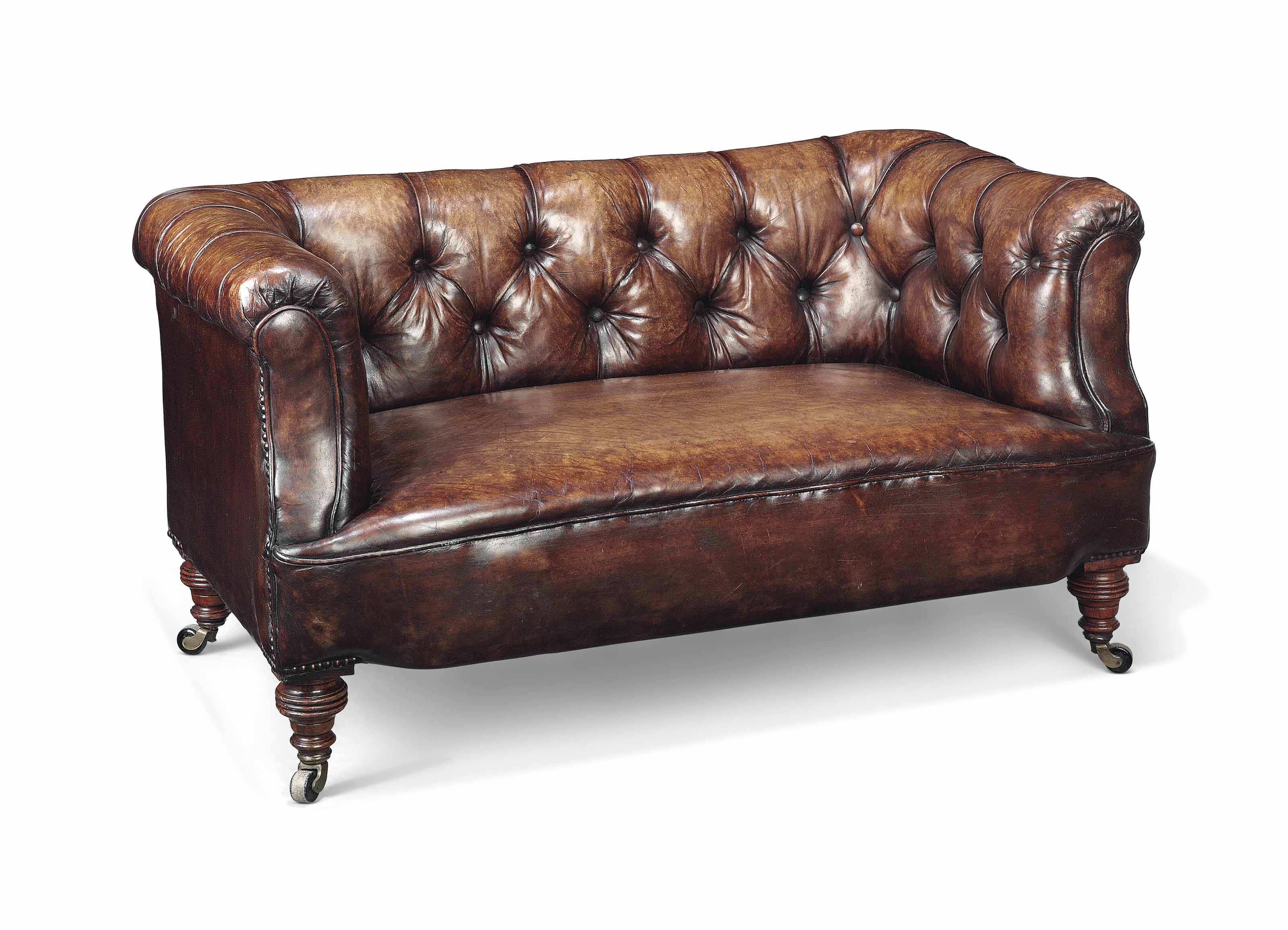 A SMALL VICTORIAN CHILDREN'S CHESTERFIELD SOFA