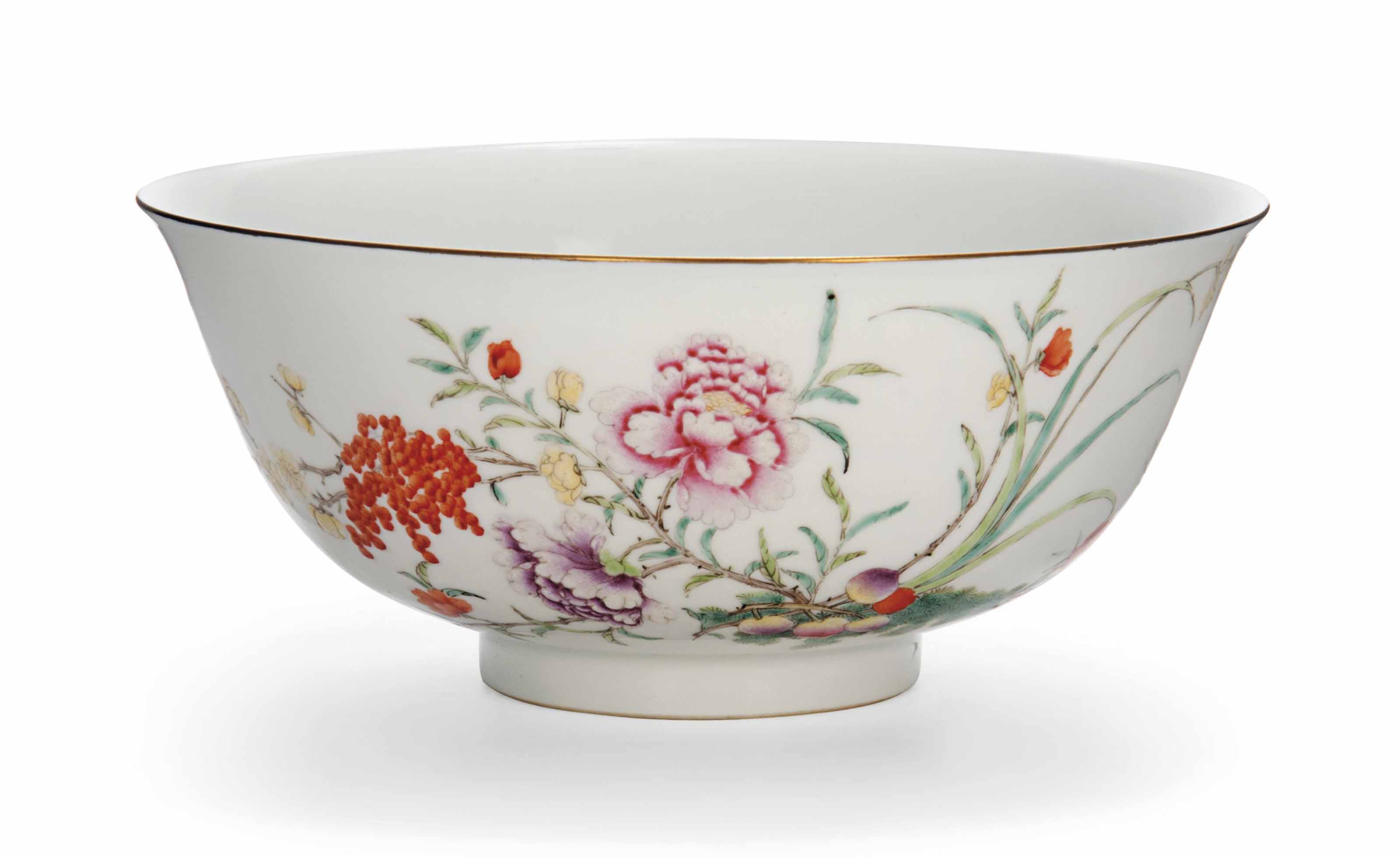 A CHINESE FAMILLE ROSE BOWL