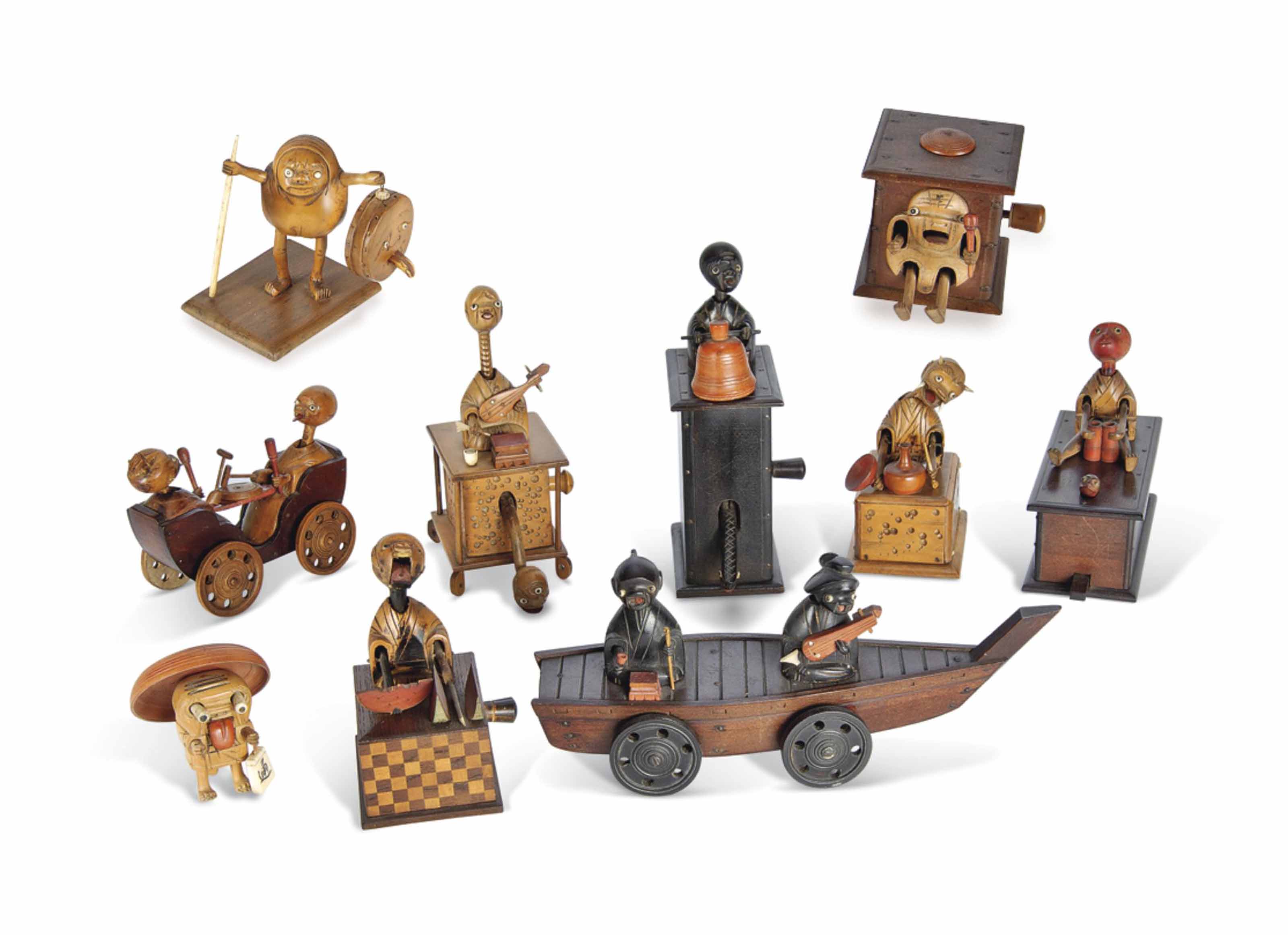 A GROUP OF TEN JAPANESE WOOD KOBE TOYS , MEIJI PERIOD (18681912) Christie's