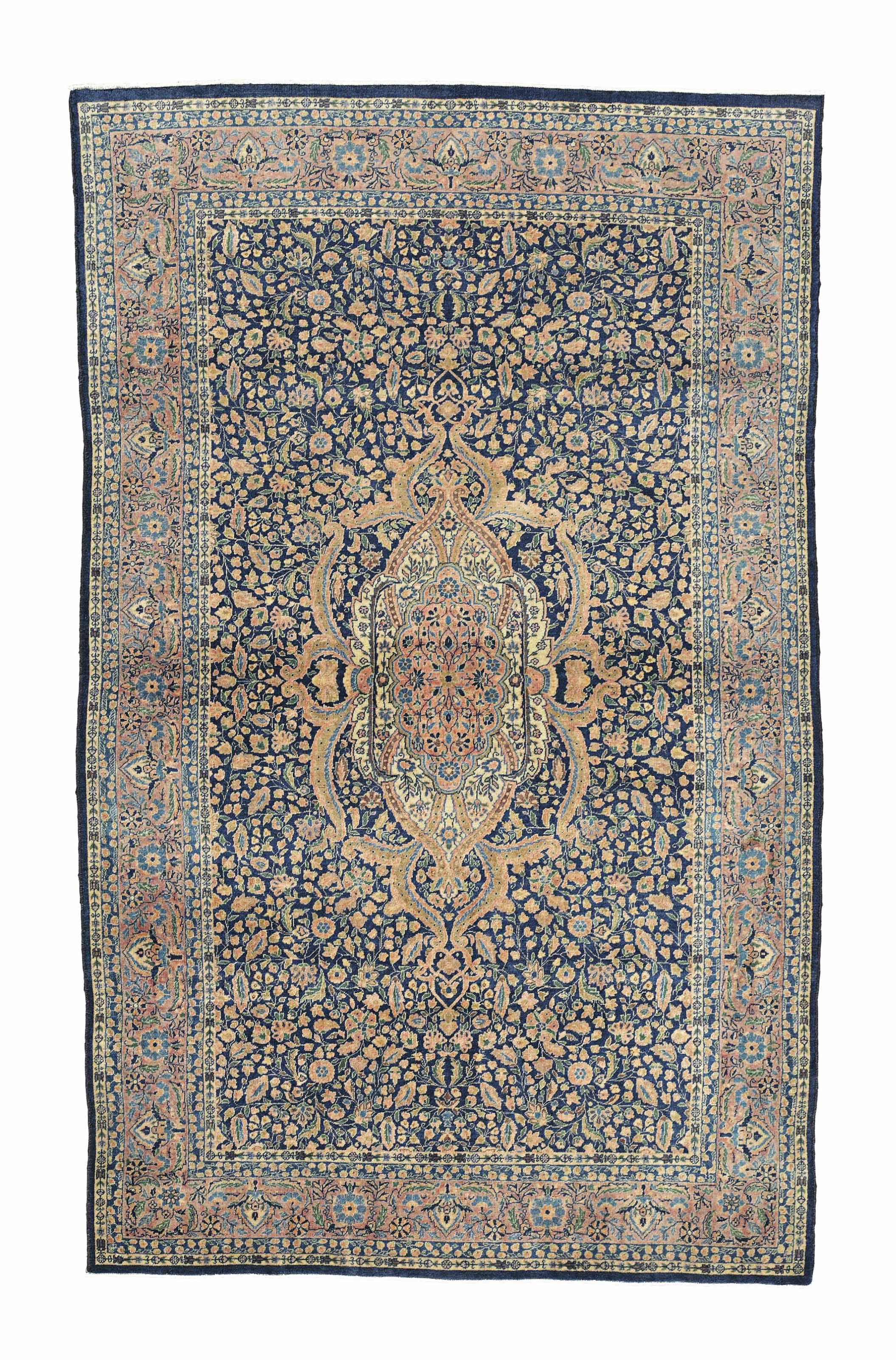 A VERY FINE 'MANCHESTER' KASHAN RUG, CENTRAL PERSIA , CIRCA 1920'S