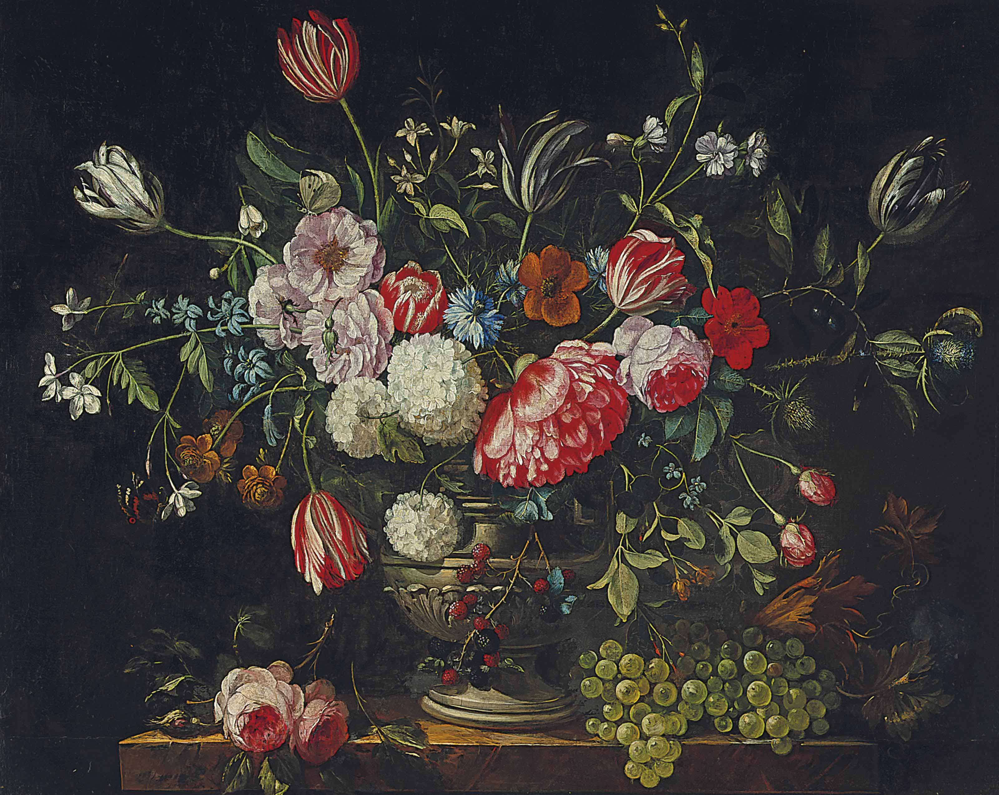 Circle of Pieter Casteels III (Antwerp 16841749 Richmond) , Tulips