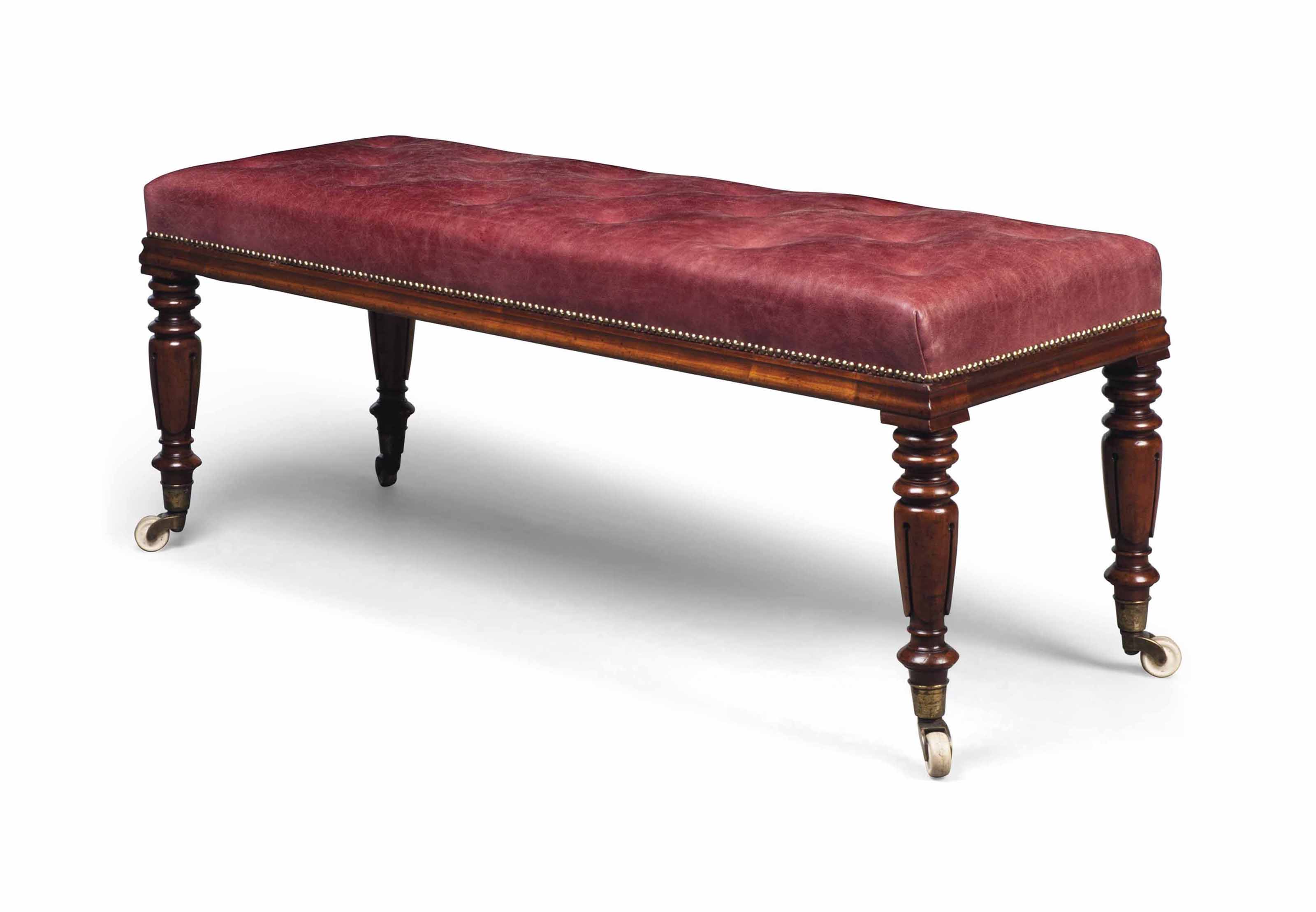 An Early Victorian Mahogany Window Seat Circa 1840 Bench Hall