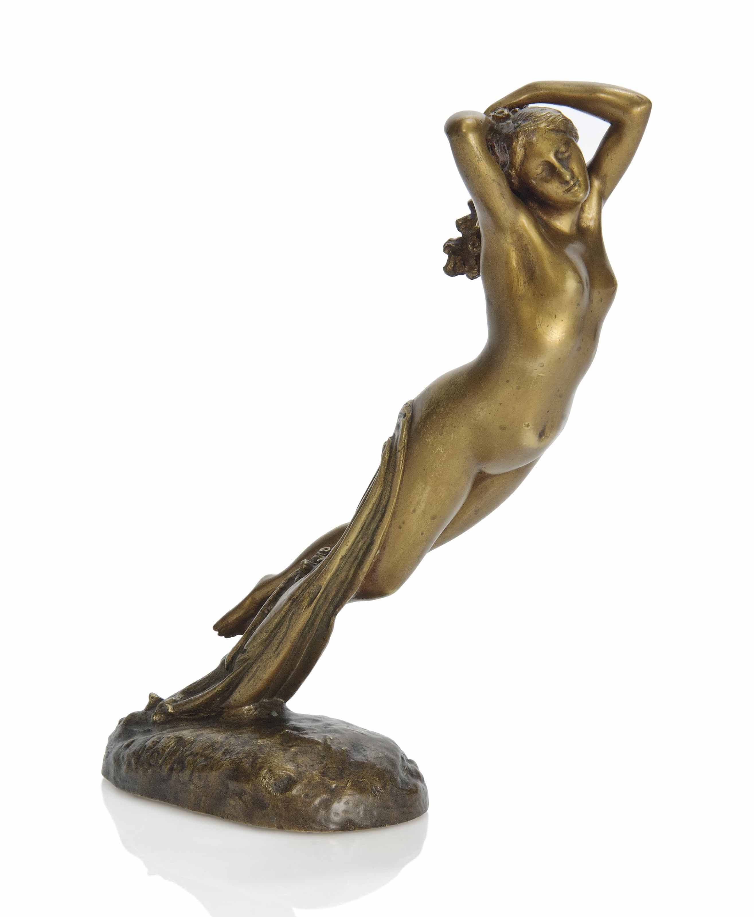 Une Heure De La Nuit A Gilt Bronze Figure After A Model By
