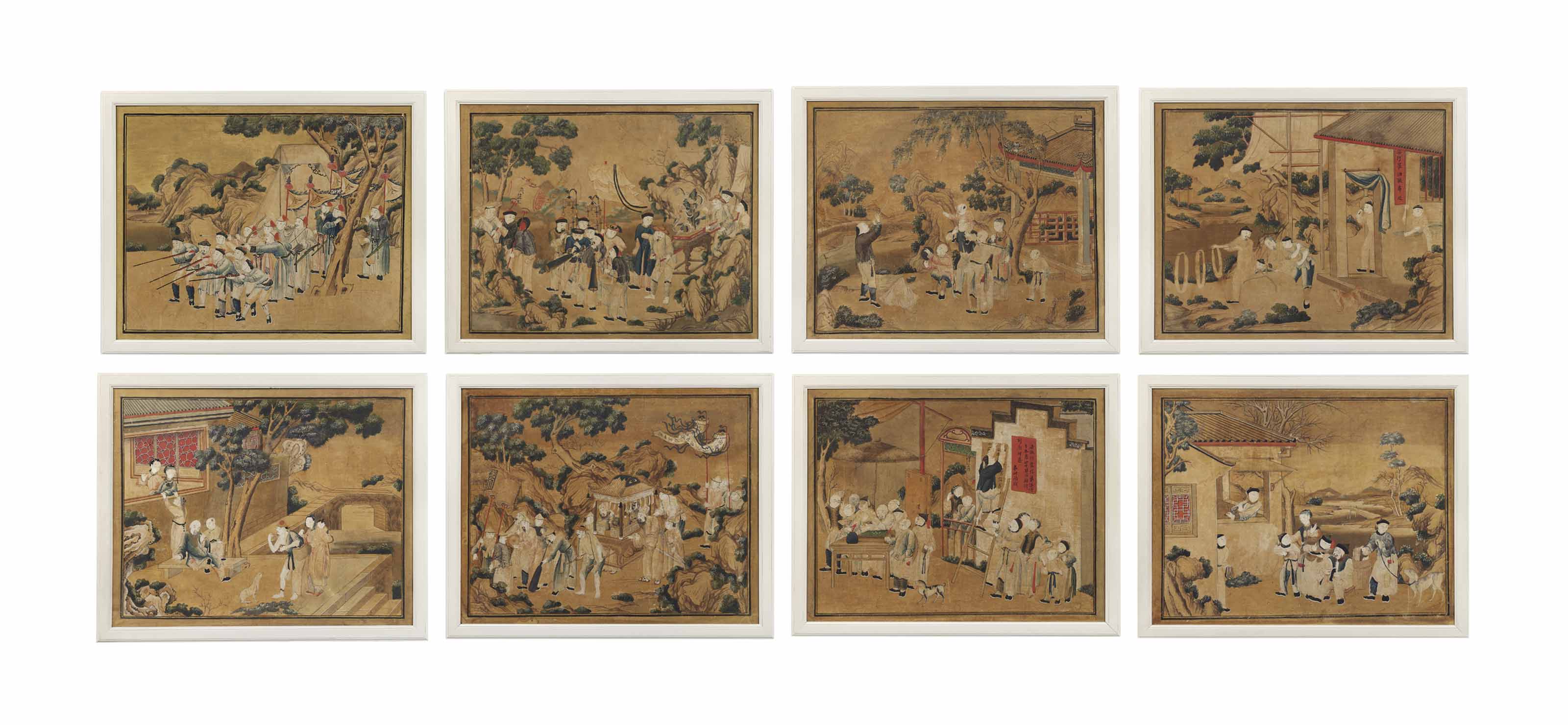 A GROUP OF EIGHT CHINESE PAINTINGS , LATE 19TH CENTURY Christie's