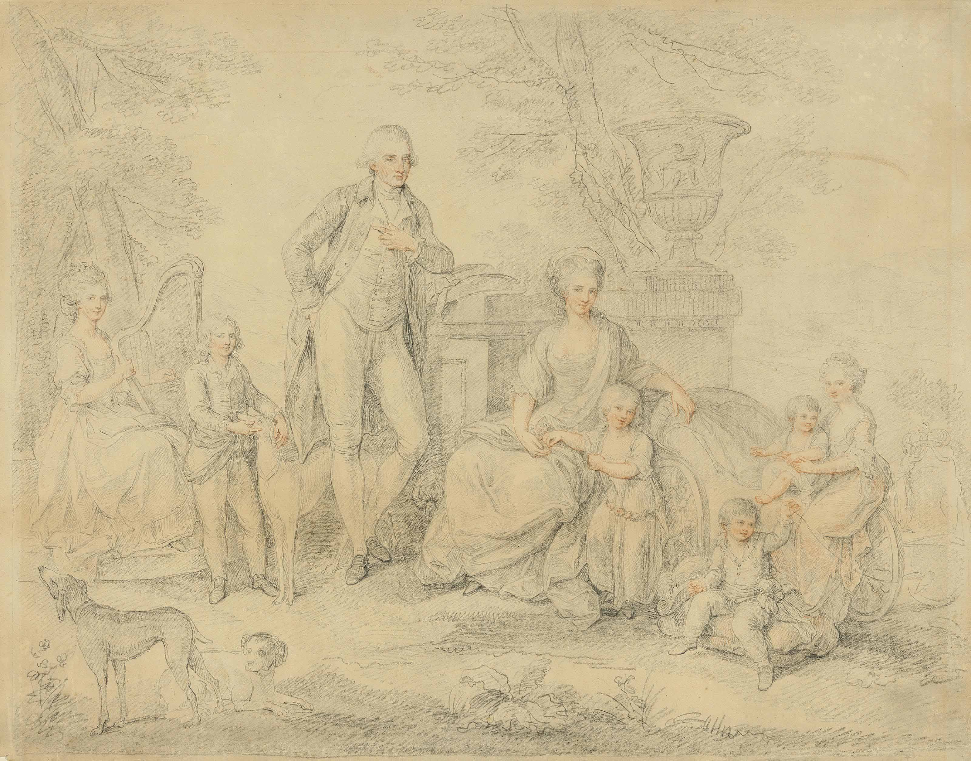 A group portrait of King Ferdinand IV of Naples and his family