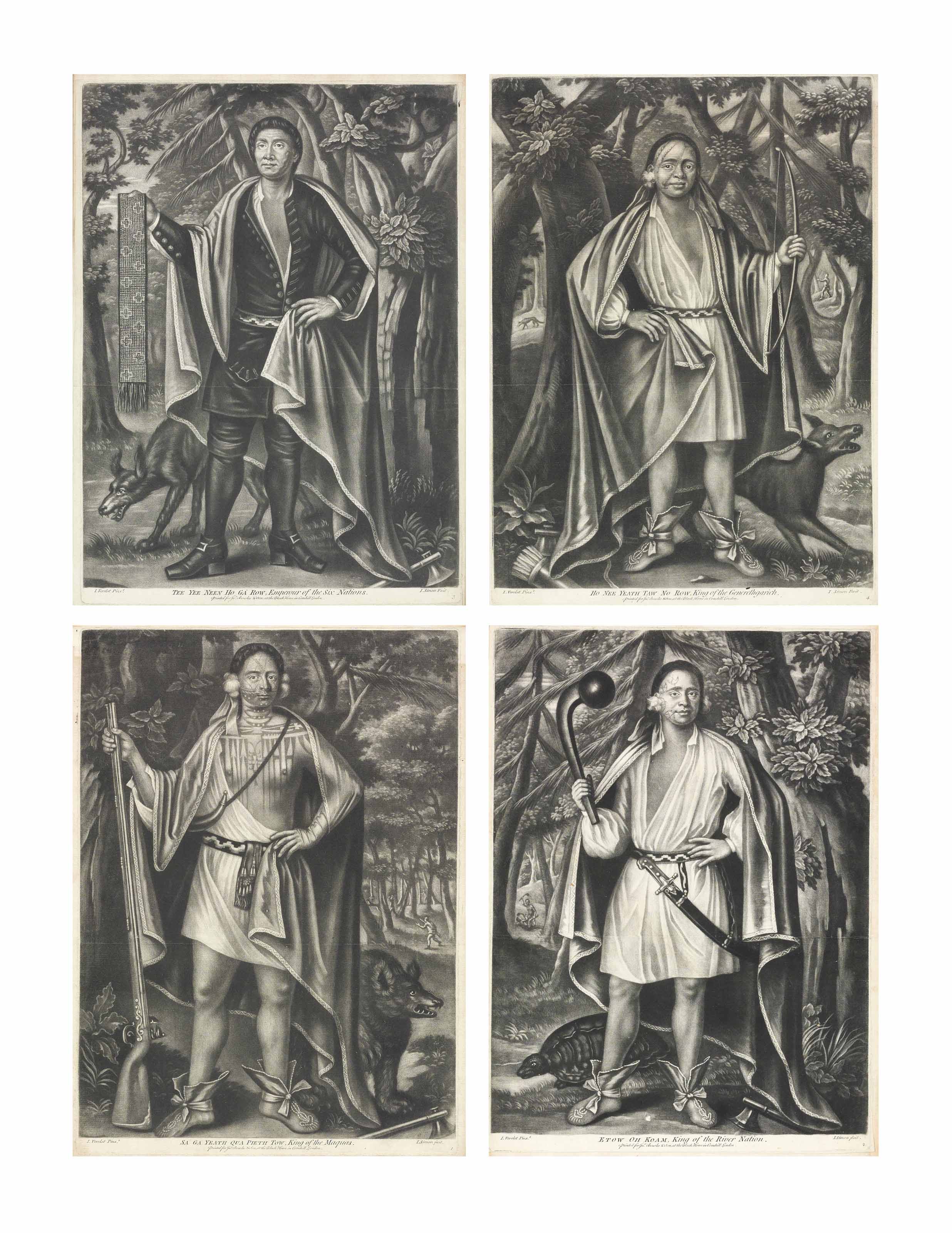 After John Verelst Indian Kings Sa Ga Yeath Qua Pieth Tow King Of The Maquas Etow Oh Koam King Of The River Nation Tee Yee Neen Ho Ga Row Emperour Of