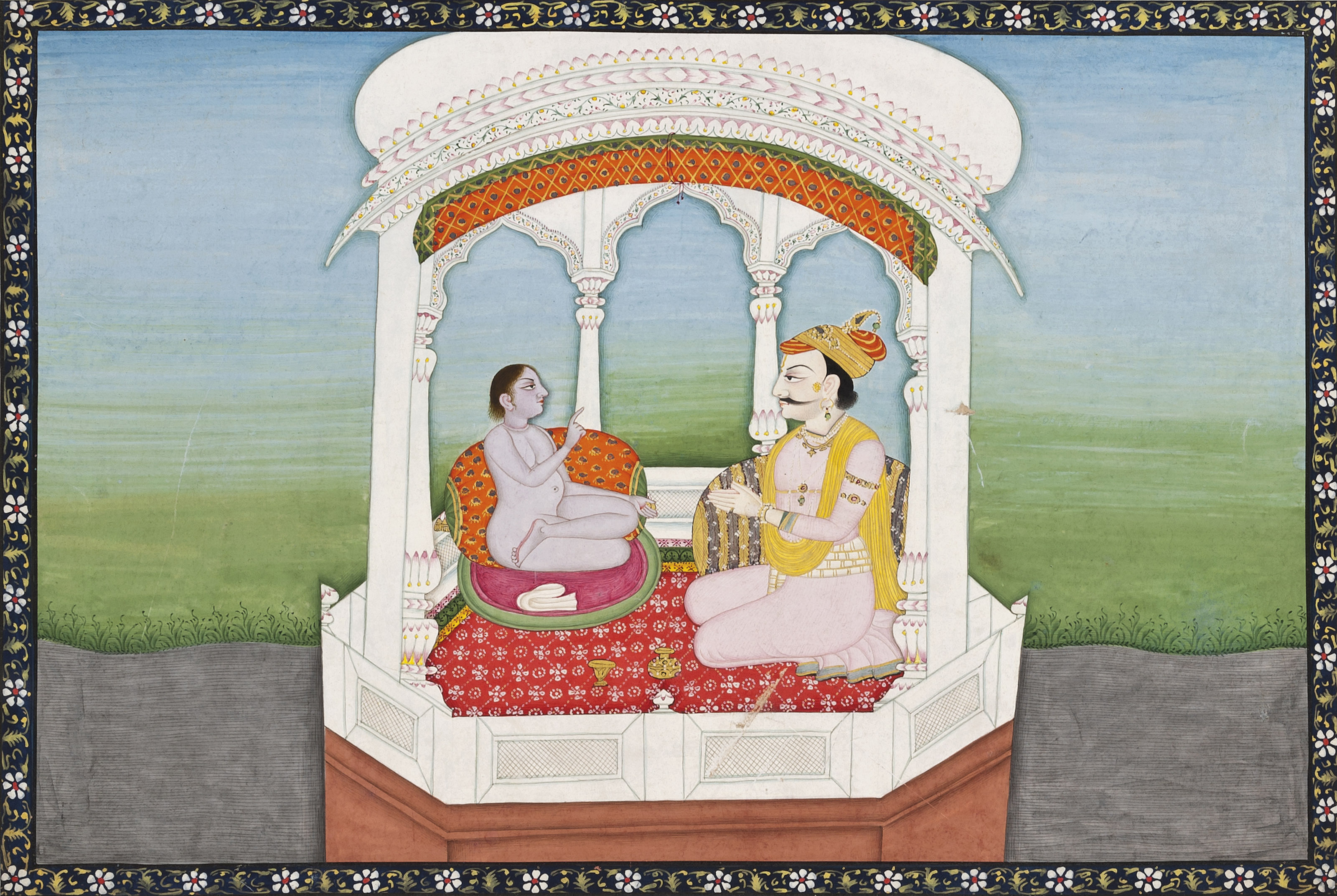 AN ILLUSTRATION TO THE BHAGAVATA PURANA: A SAGE ADDRESSES RUKMANI'S ...