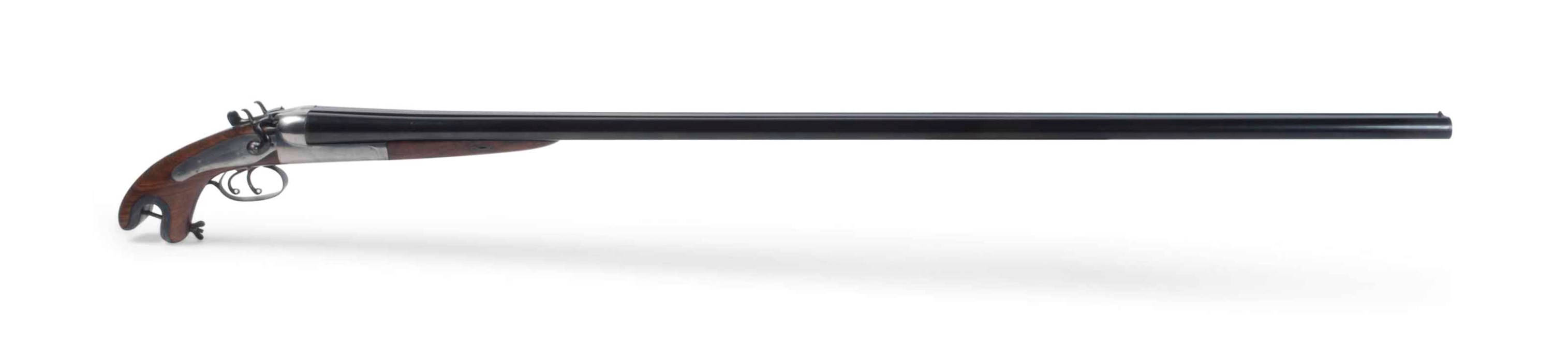 A RARE 4BORE DOUBLEBARRELLED ‘LIGHTWEIGHT’ TOPLEVER HAMMER PUNT GUN