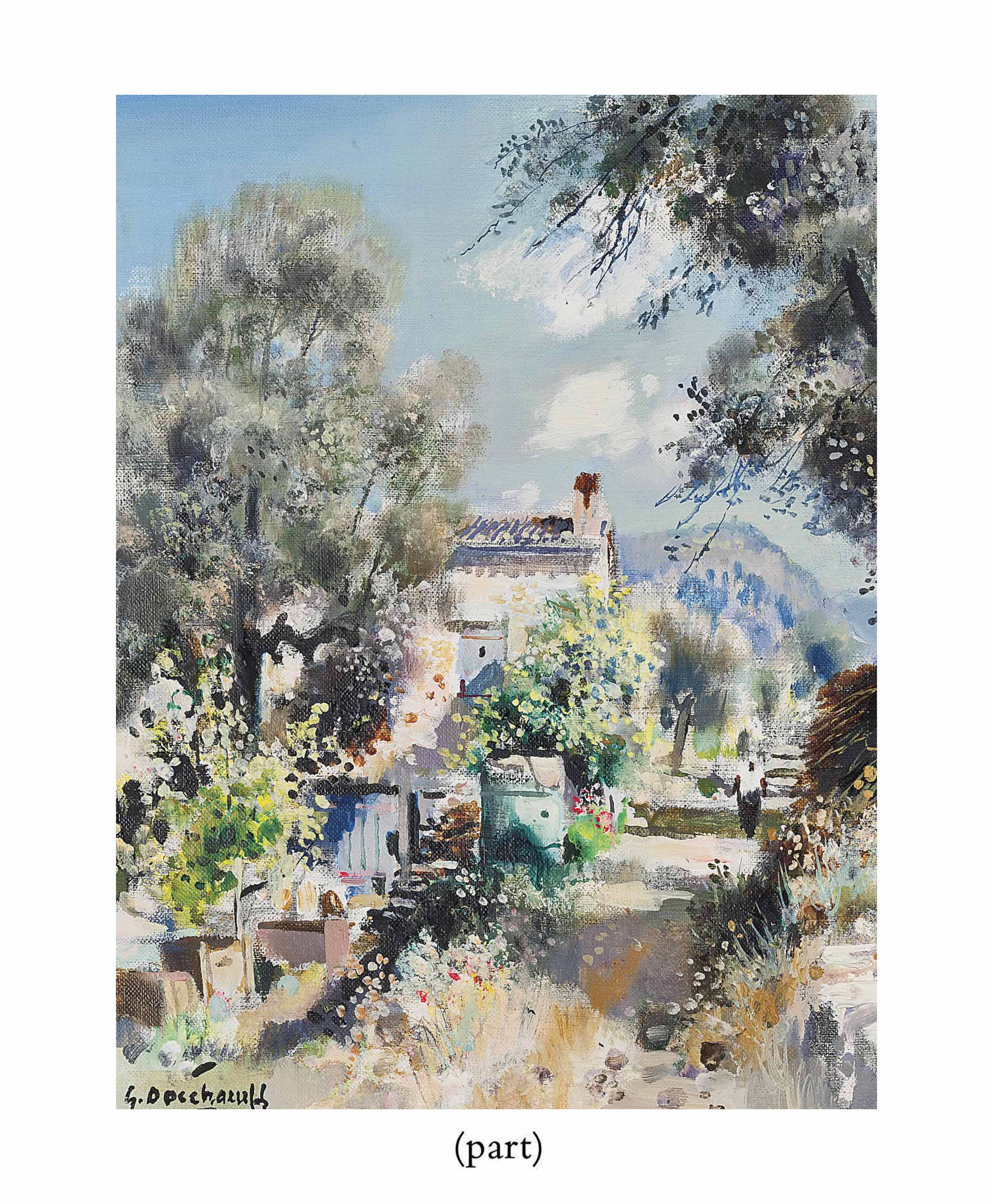 Gabriel Deschamps French B1919 Un Paysage Avec Un