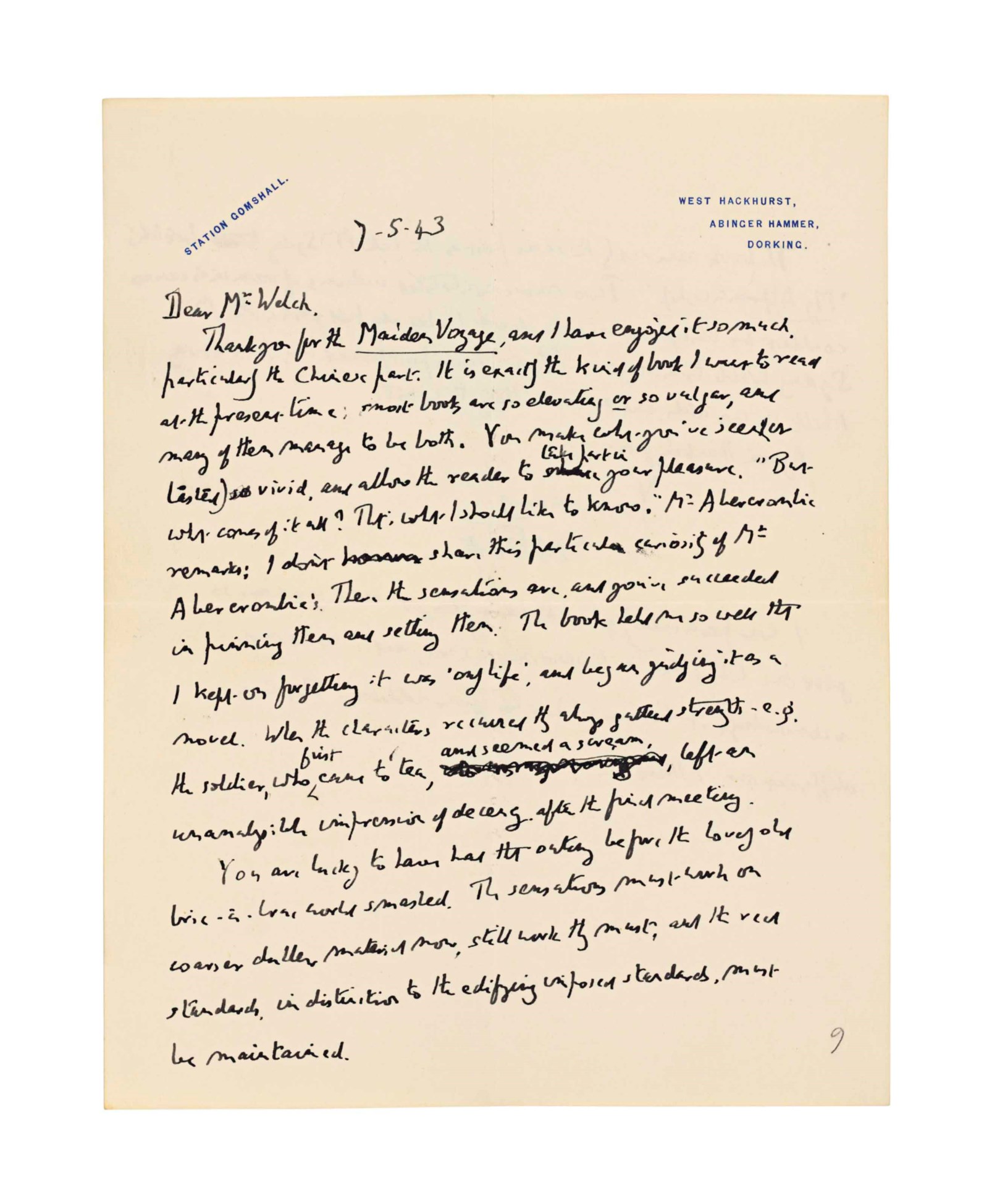 forster-e-m-autograph-letter-signed-to-denton-welch-west-hackhurst