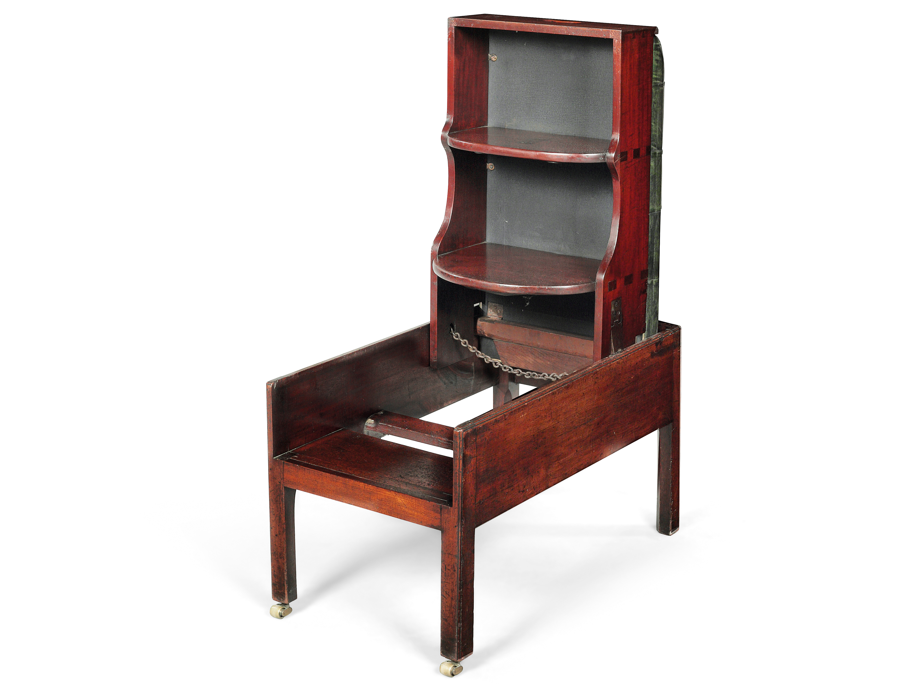 A SET OF GEORGE III MAHOGANY METAMORPHIC LIBRARY STEPS, LATE 18TH ...