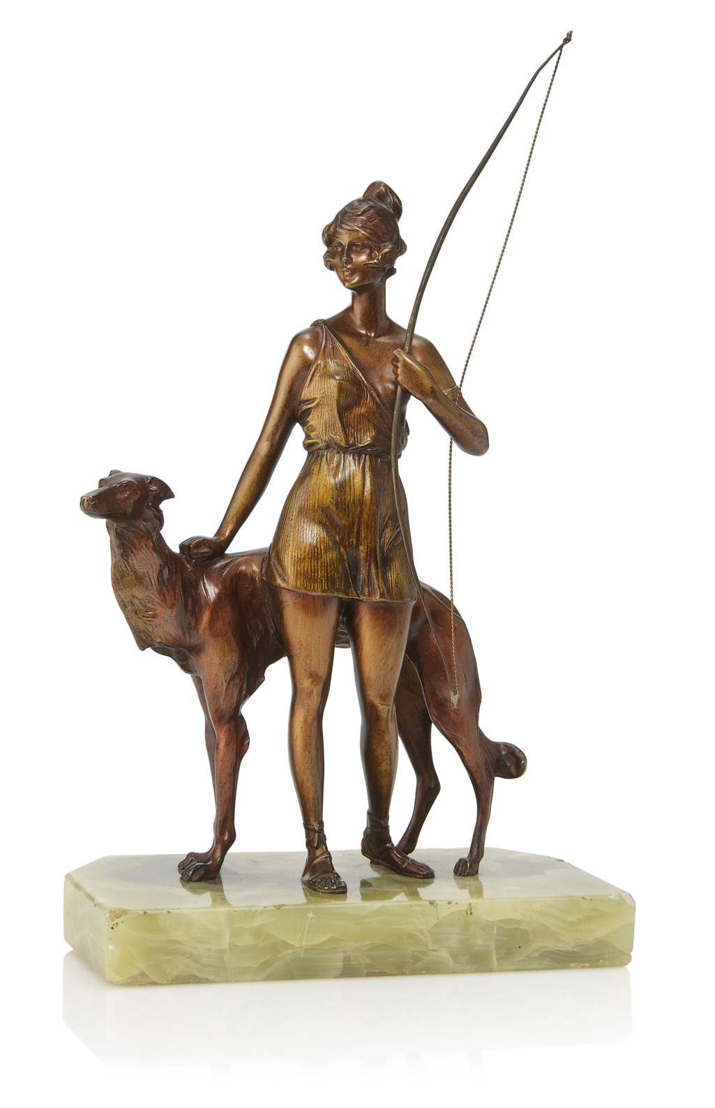 A BRUNO ZACH (1891-1935) COLD-PAINTED BRONZE GROUP
