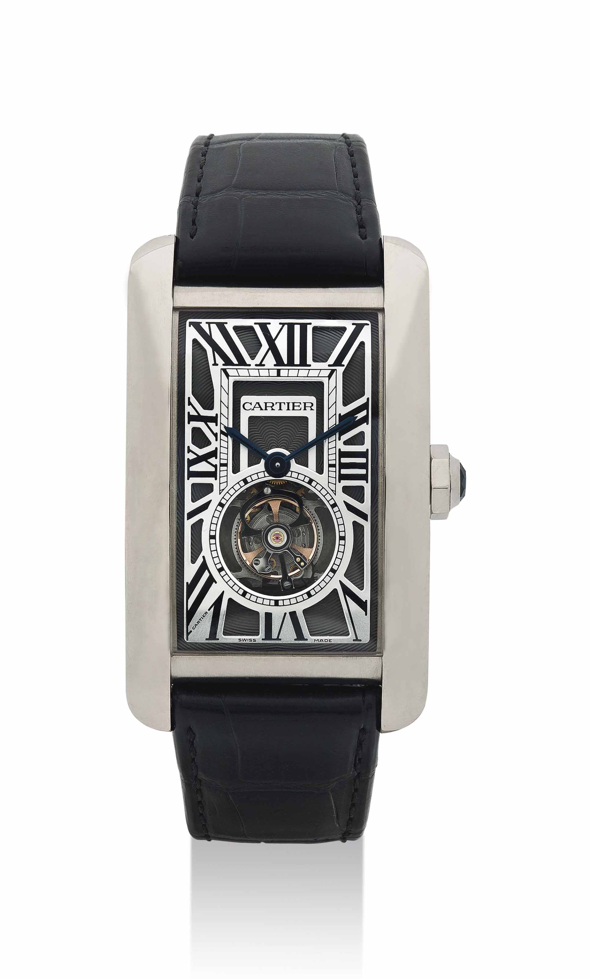 CARTIER. A FINE AND RARE 18K WHITE GOLD 