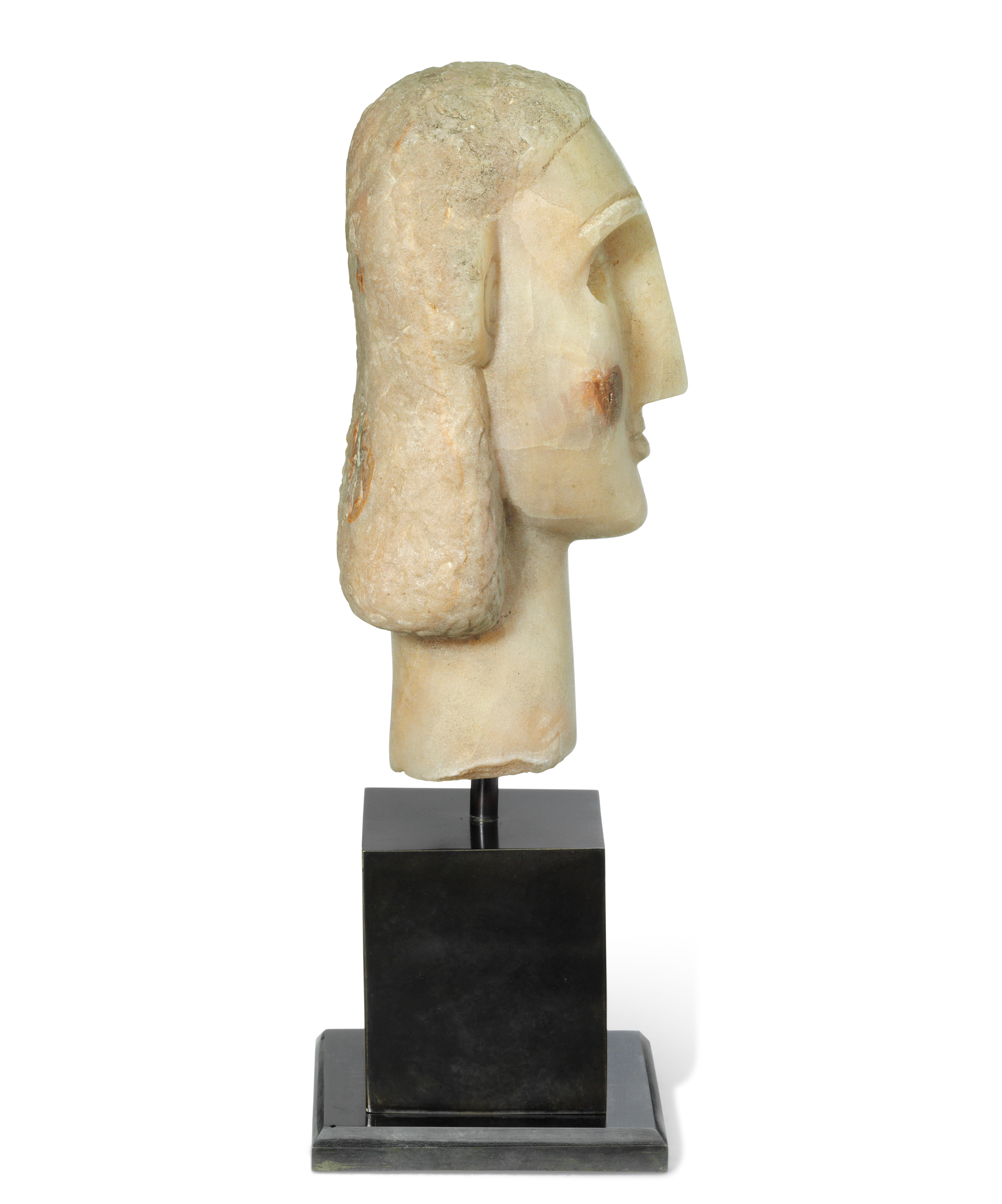 A South Arabian Alabaster Head of a Woman, | Christie's