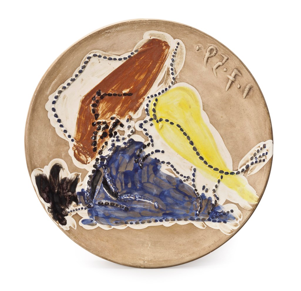 Service scènes de corrida (set of 8 plates) (A. R. 416 - 423)