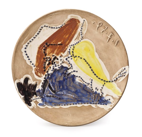 Service scènes de corrida (set of 8 plates) (A. R. 416 - 423)
