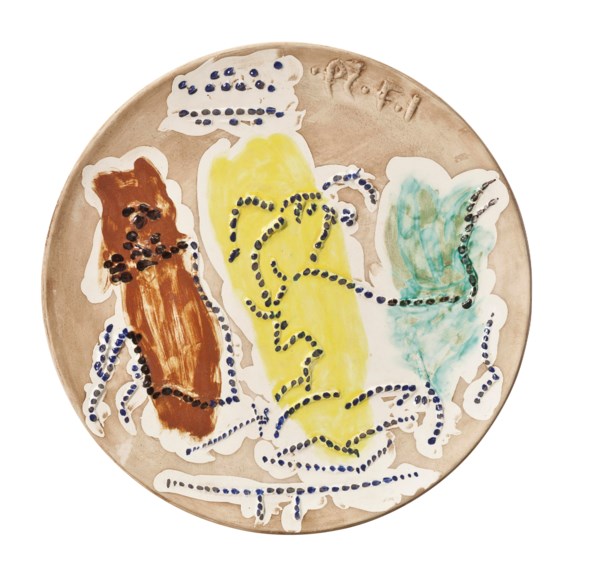 Service scènes de corrida (set of 8 plates) (A. R. 416 - 423)