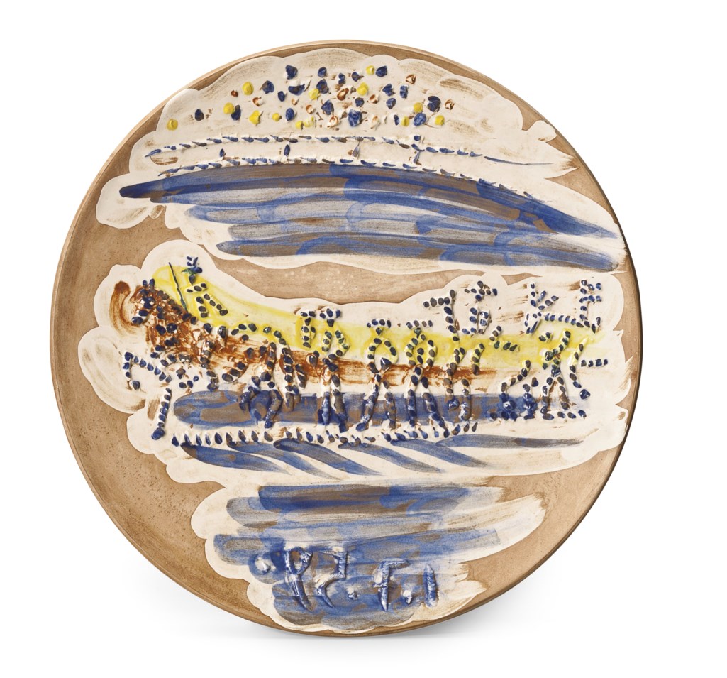 Service scènes de corrida (set of 8 plates) (A. R. 416 - 423)