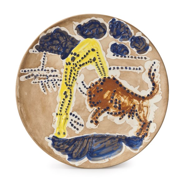 Service scènes de corrida (set of 8 plates) (A. R. 416 - 423)
