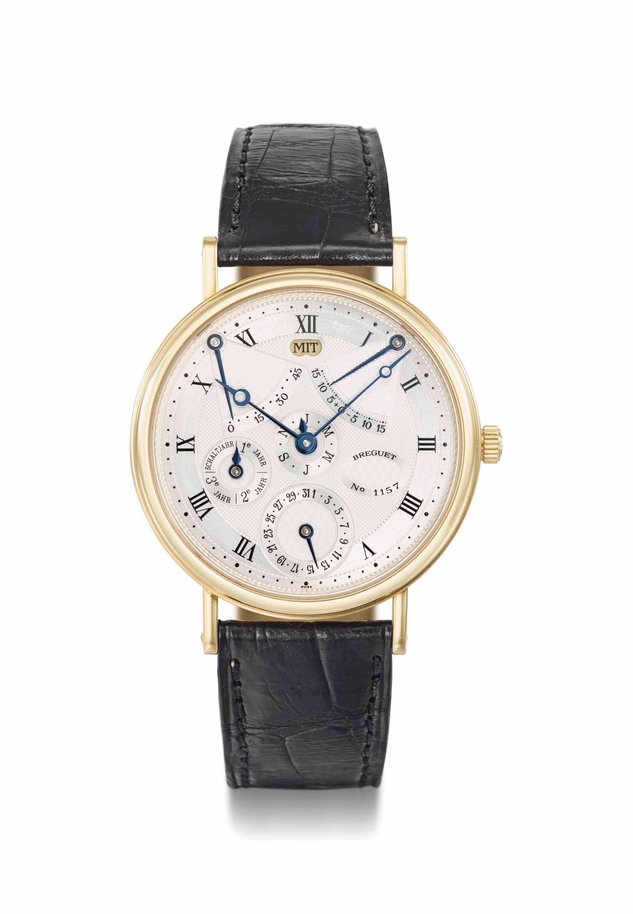 Breguet A very fine 18K gold automatic perpetual calendar wristwatch