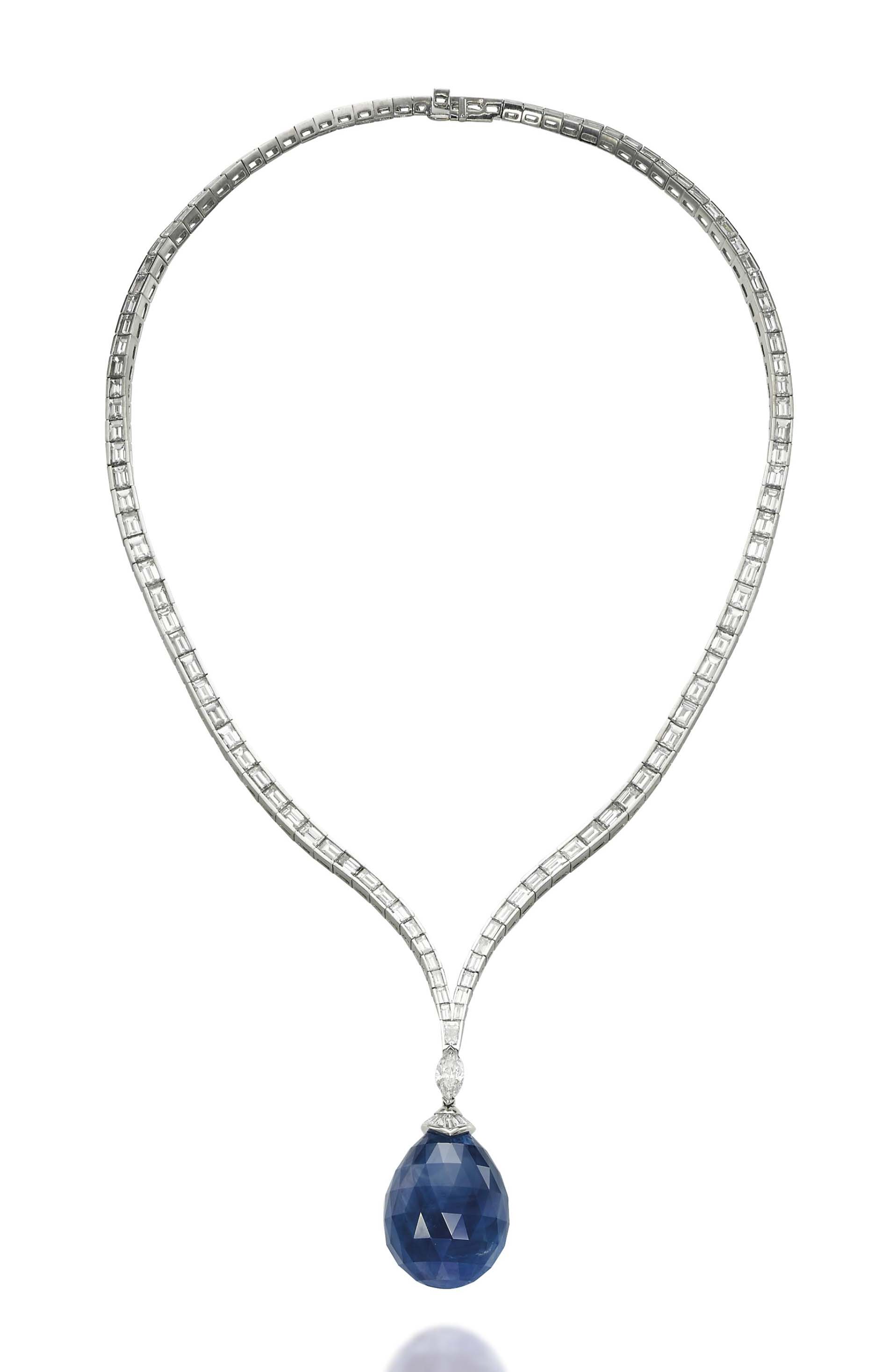 A SAPPHIRE AND DIAMOND NECKLACE, BY HARRY WINSTON Christie's