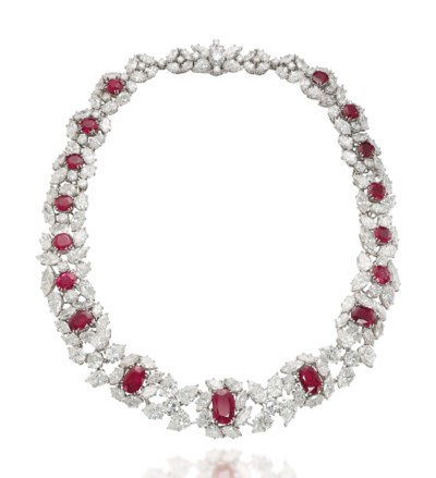 necklace diamond ruby harry winston christies lot christie lady property read