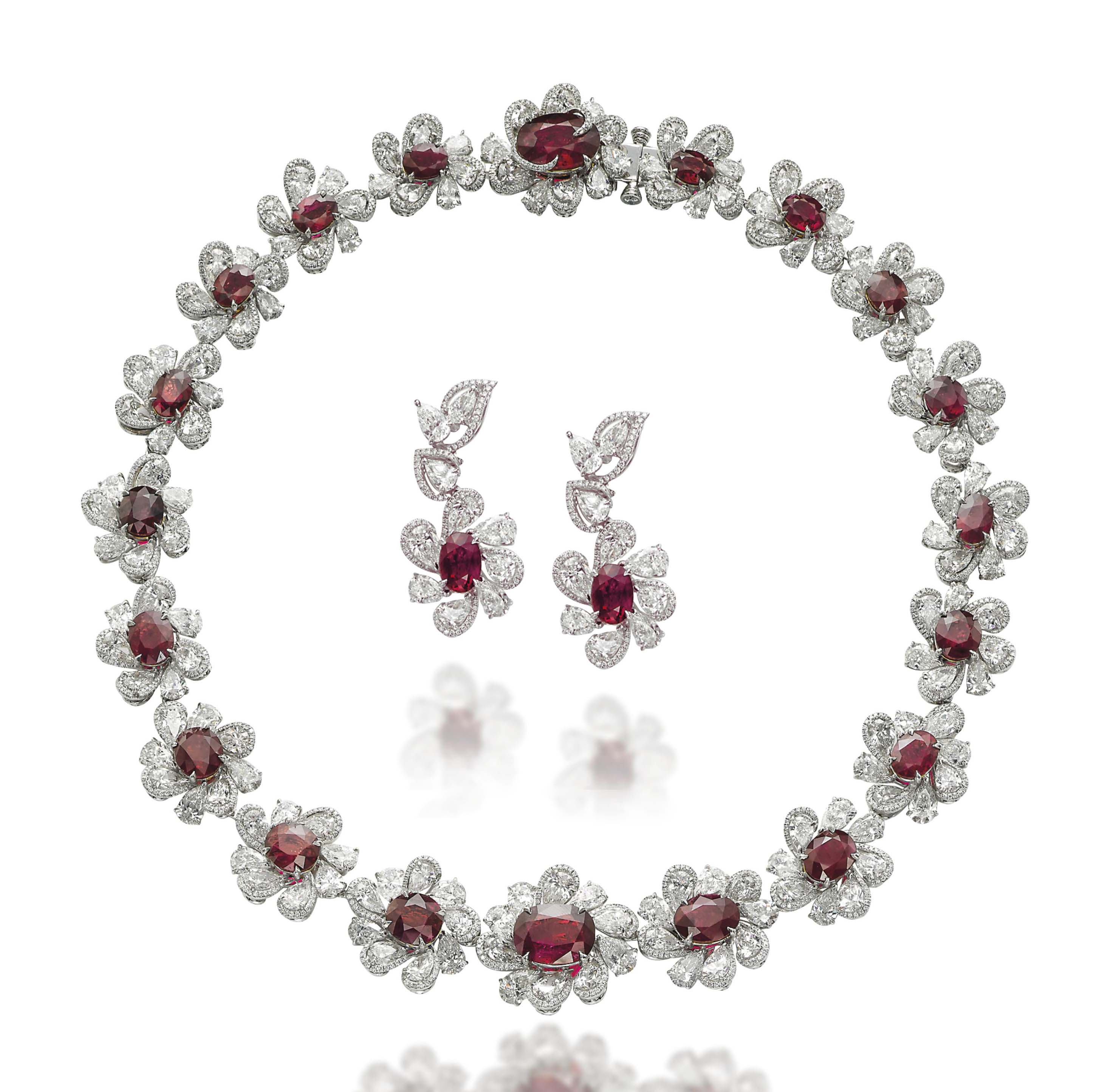 AN IMPRESSIVE SET OF RUBY AND DIAMOND JEWELLERY | Christie's