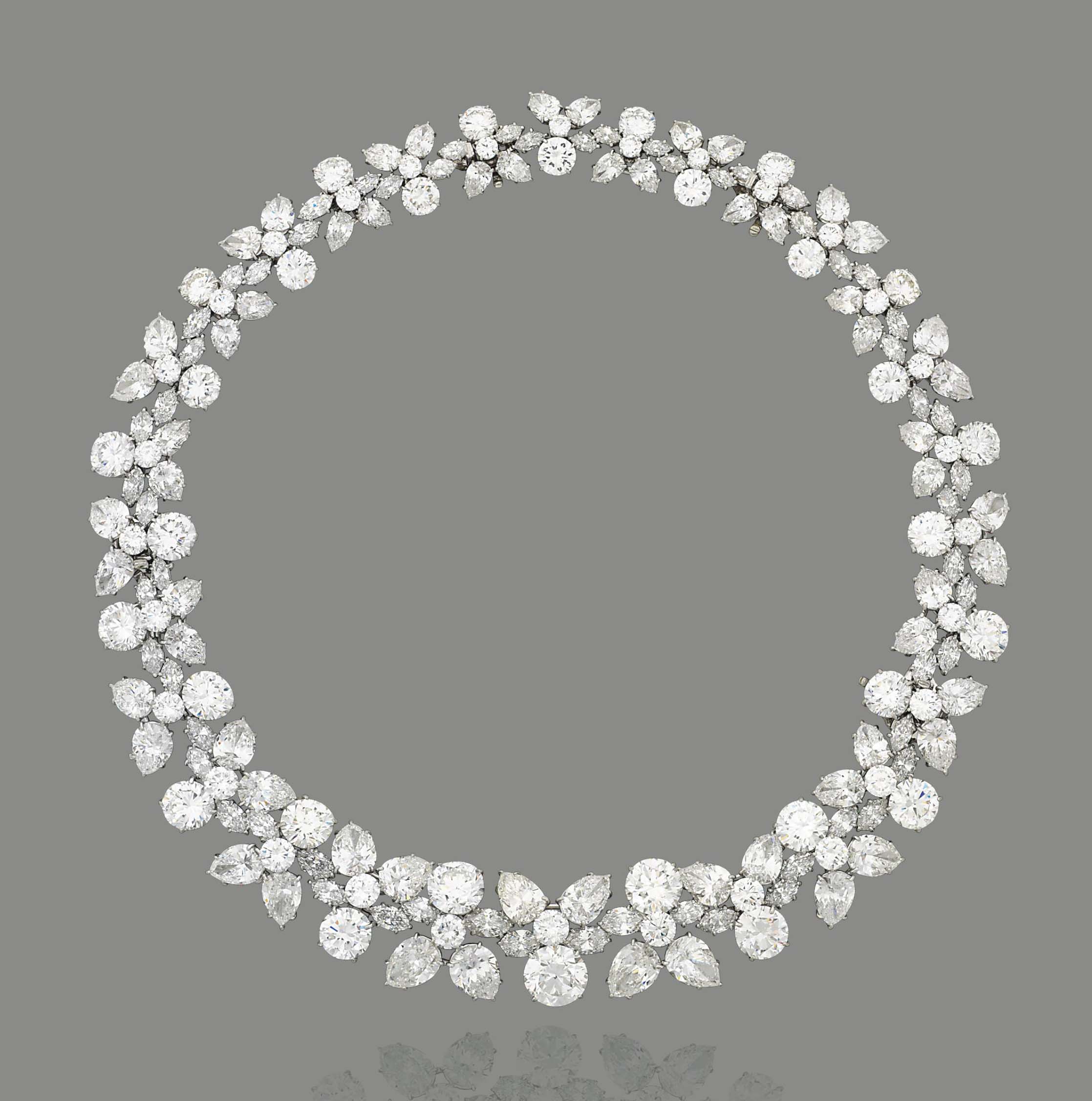 AN IMPORTANT DIAMOND HOLLY WREATH NECKLACE BY HARRY WINSTON