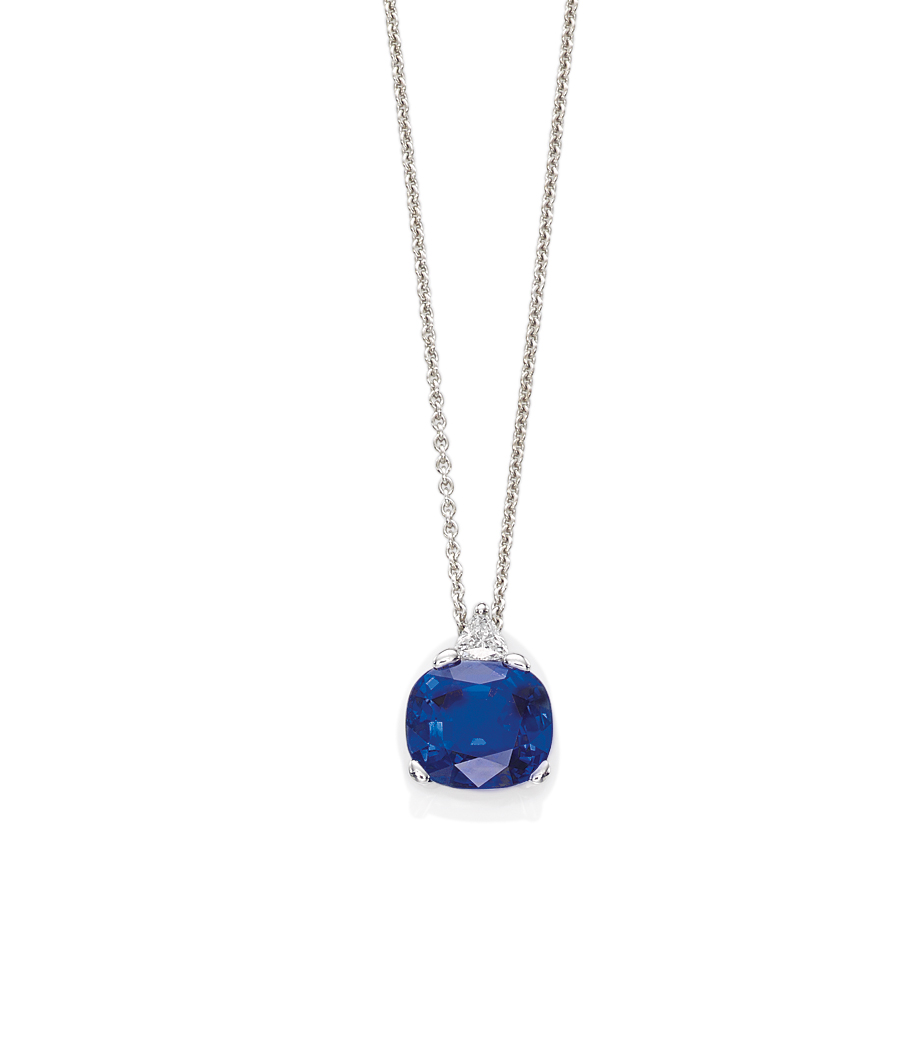sapphire diamond necklace