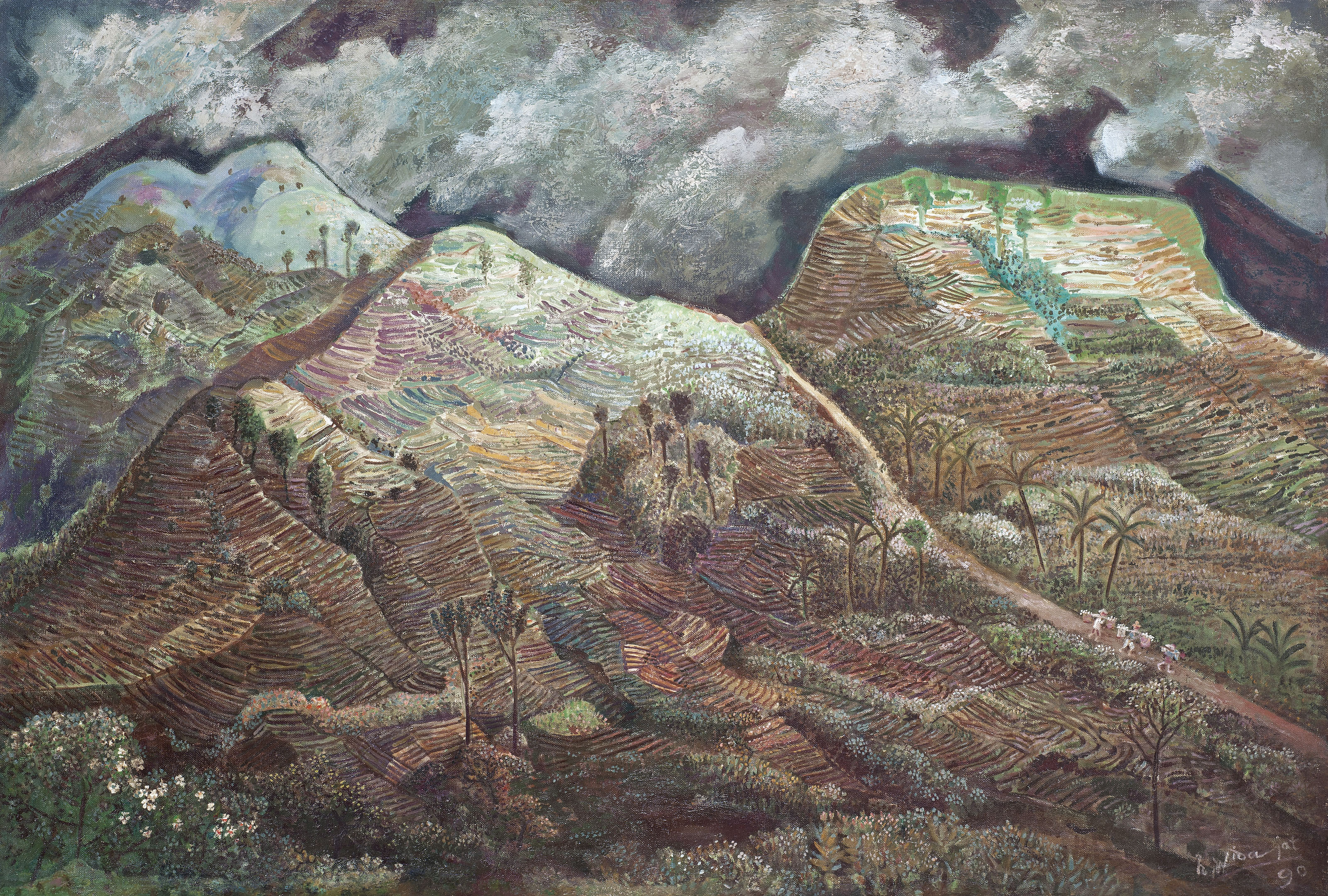 BASOEKI ABDULLAH (Indonesia, 1915-1993) , Membajak (Plowing