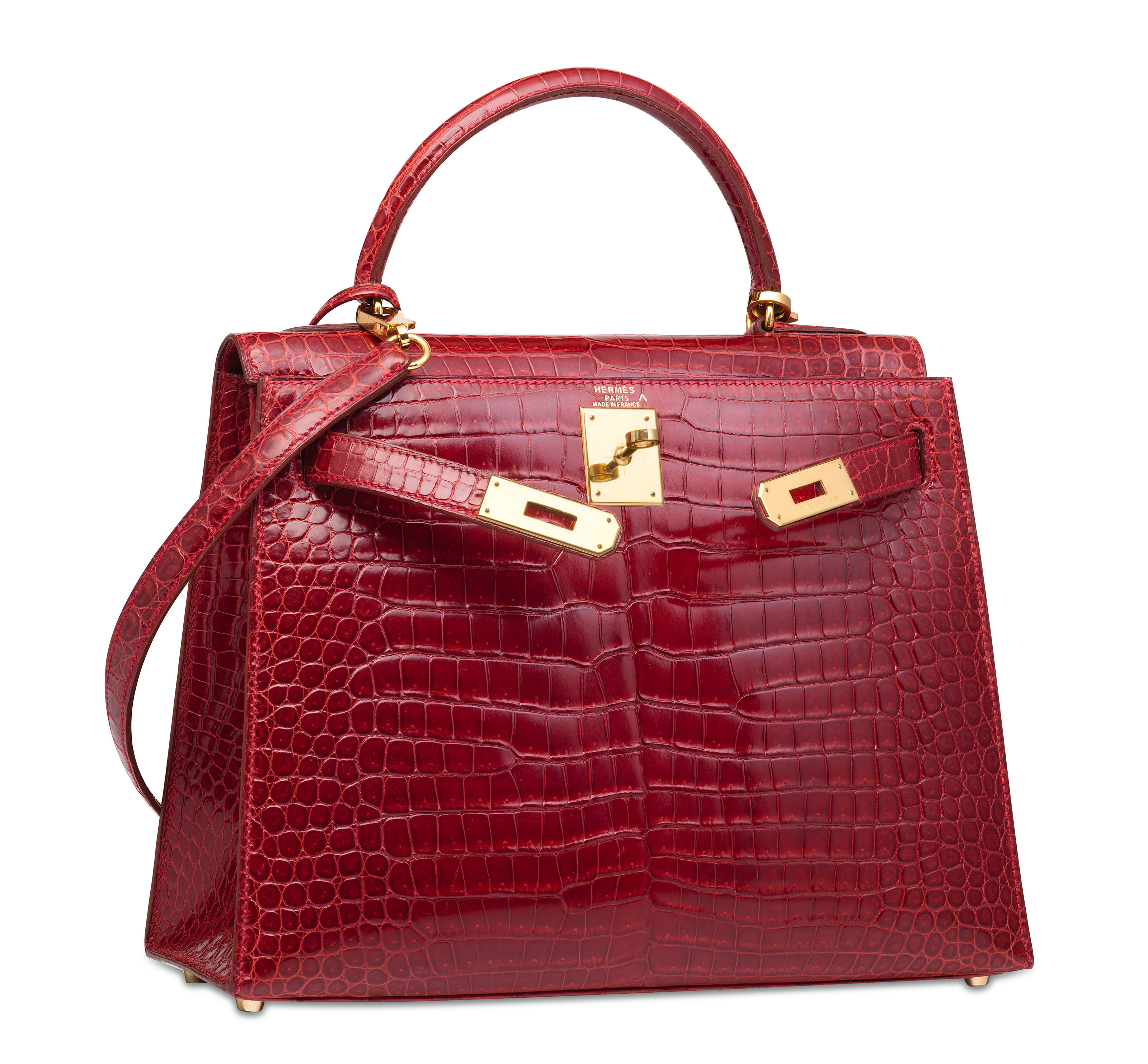 Sac hermes croco rouge