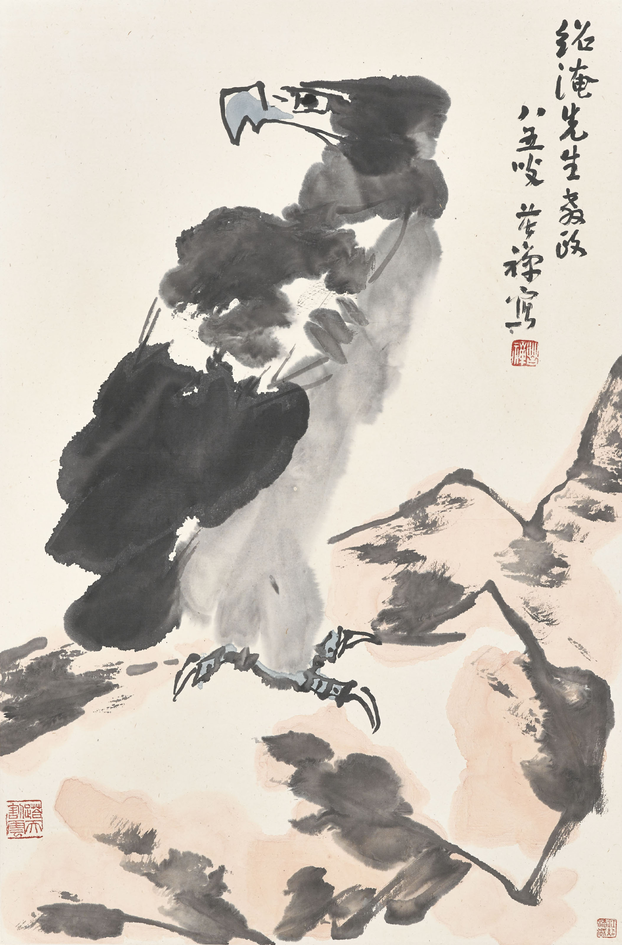 模写 于右任 書法対聯 二行書 肉筆 紙本 中国美術 唐物 6C06-12 于右任