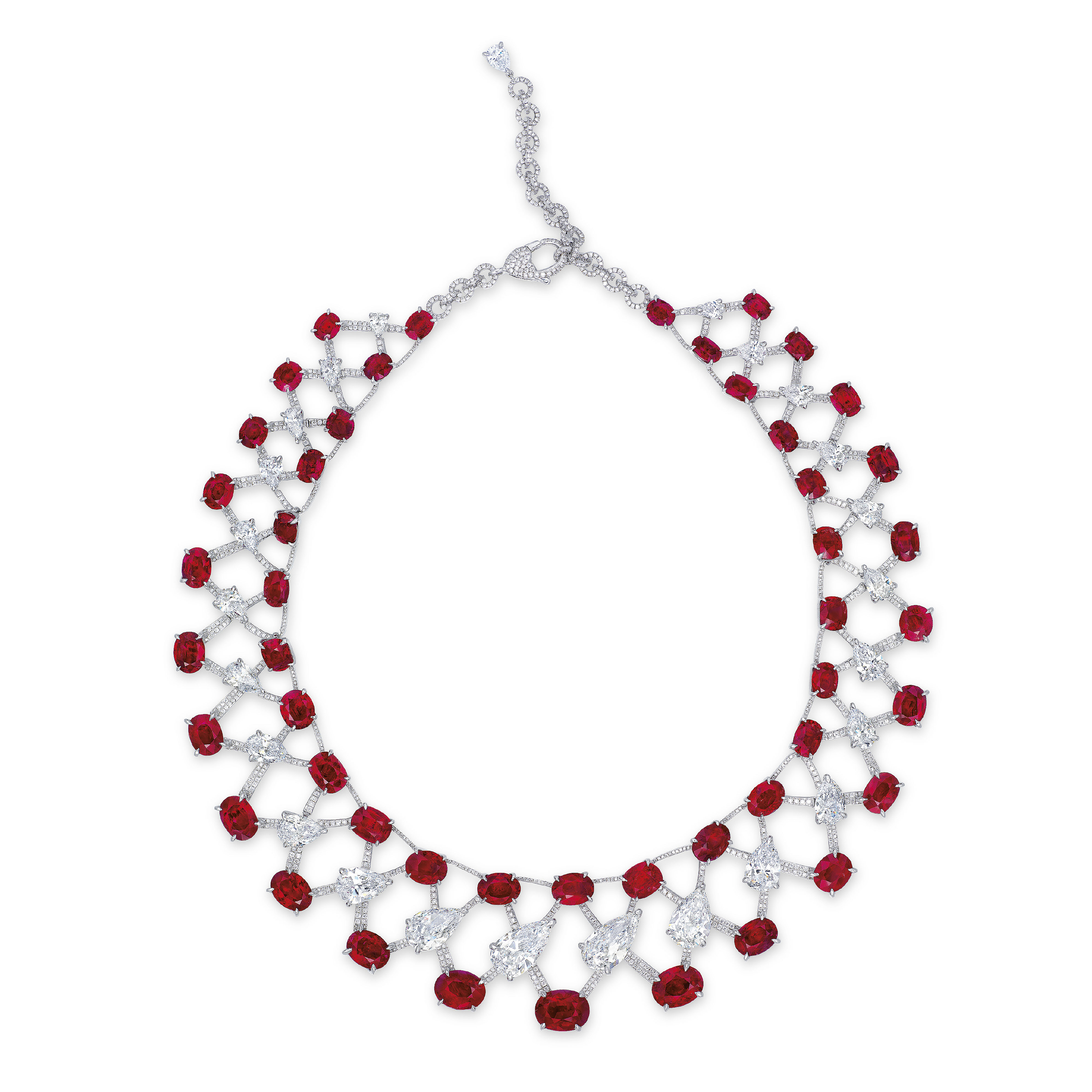 A MAGNIFICENT RUBY AND DIAMOND NECKLACE, BY ETCETERA Christie's