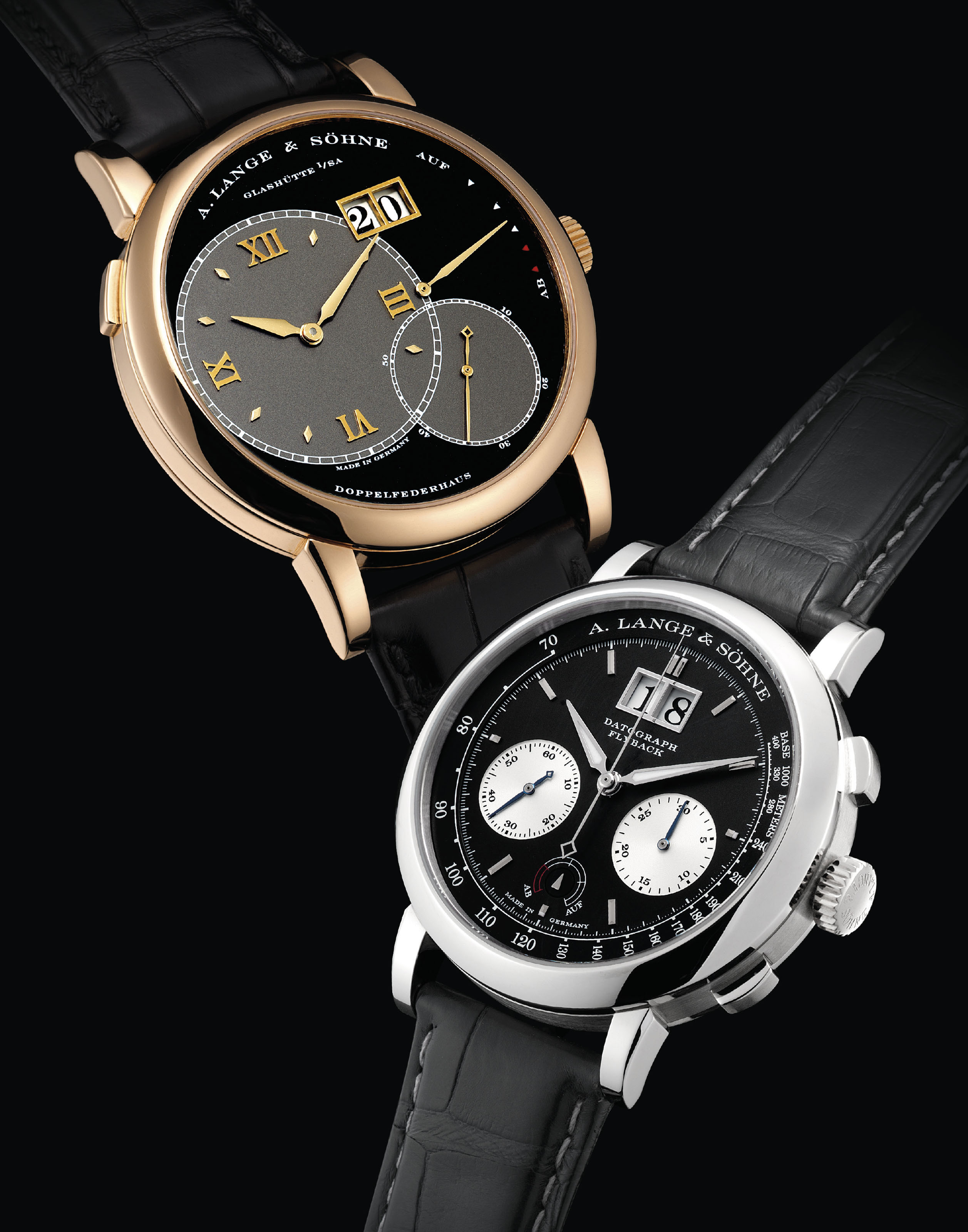 A. LANGE & SÖHNE. A VERY FINE PLATINUM FLYBACK CHRONOGRAPH 