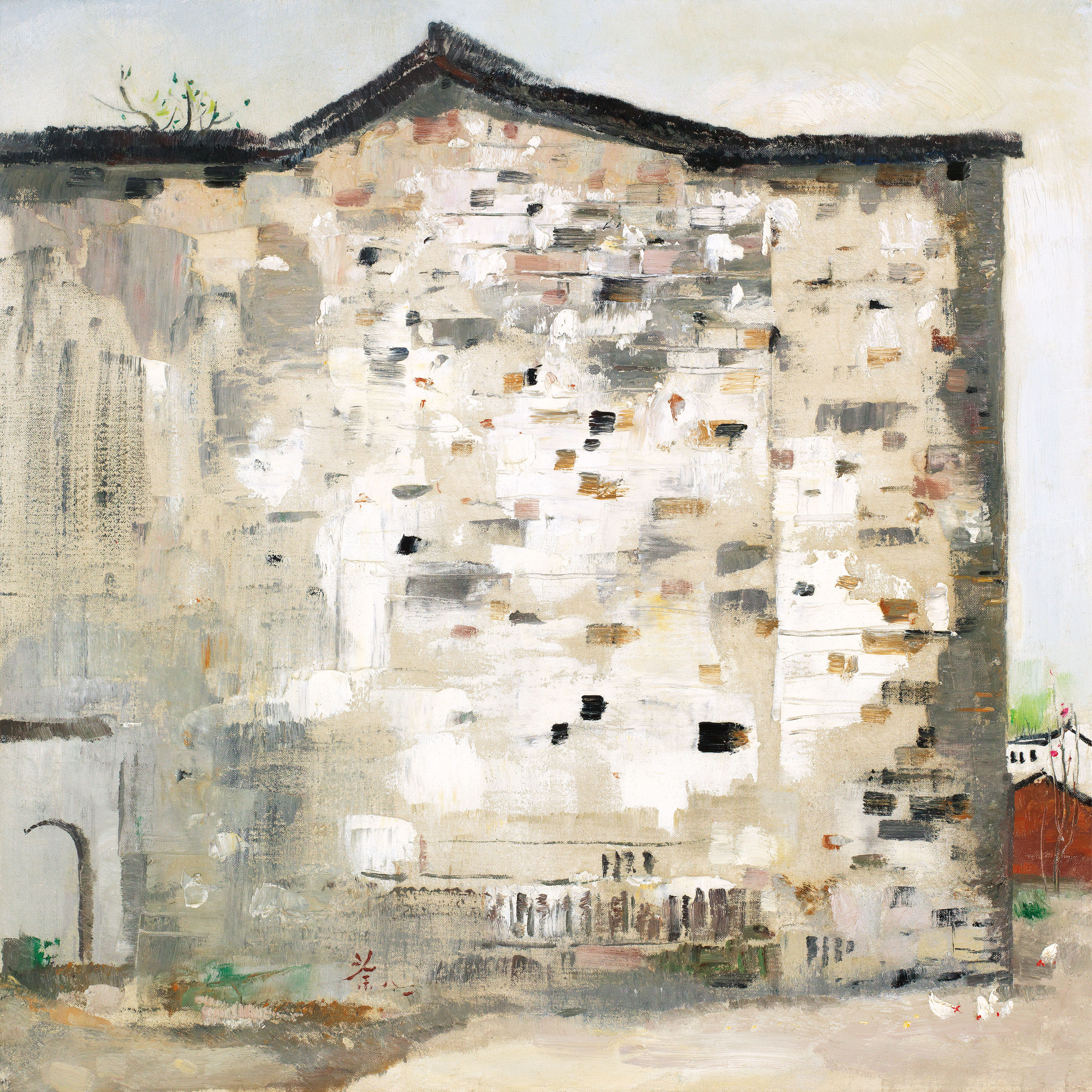Wu Guanzhong Chinese 1919 2010 Hometown Of Lu Xun Old House