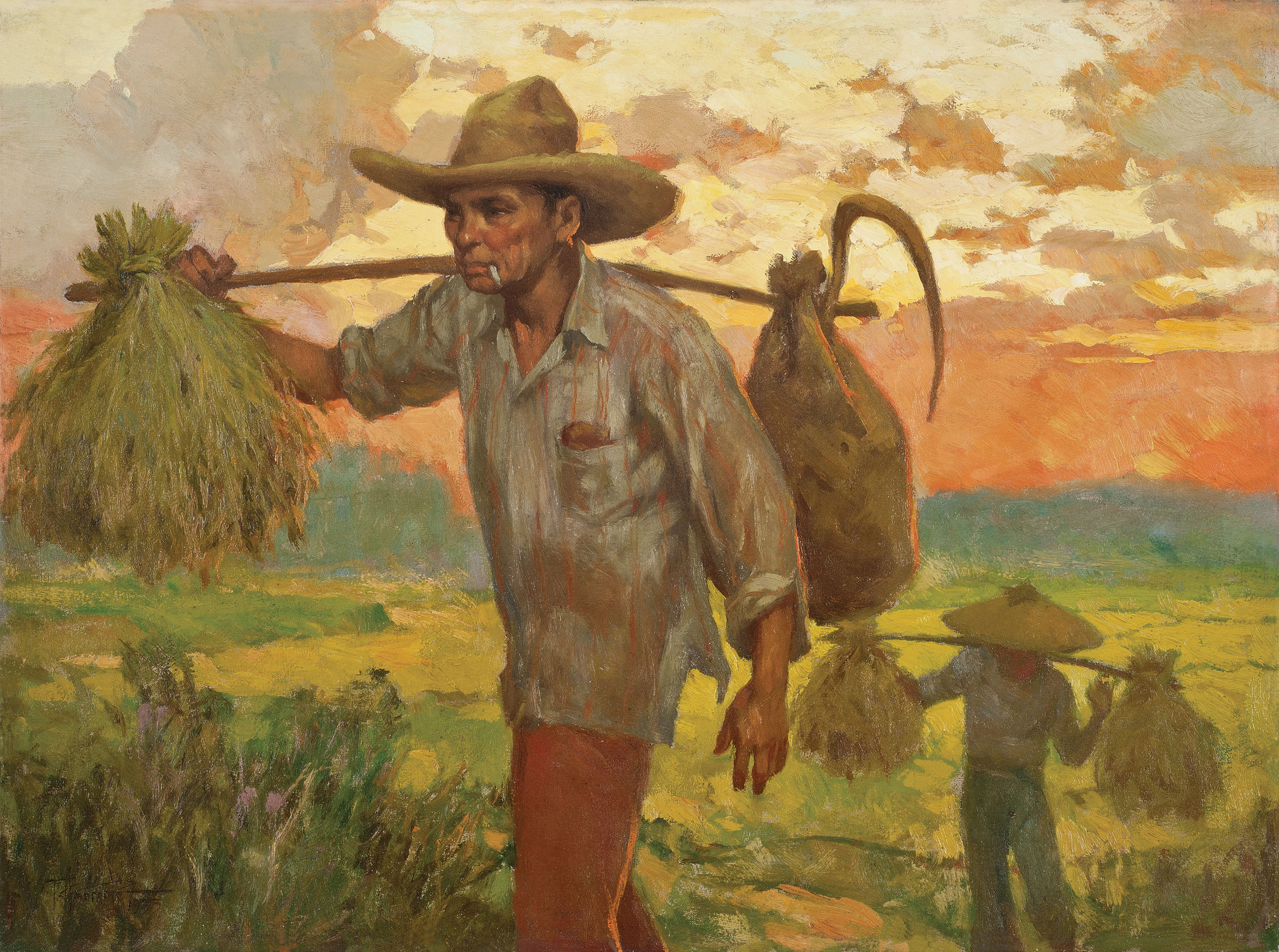 FERNANDO CUETO AMORSOLO (FILIPINO, 18921972) , Harvesting