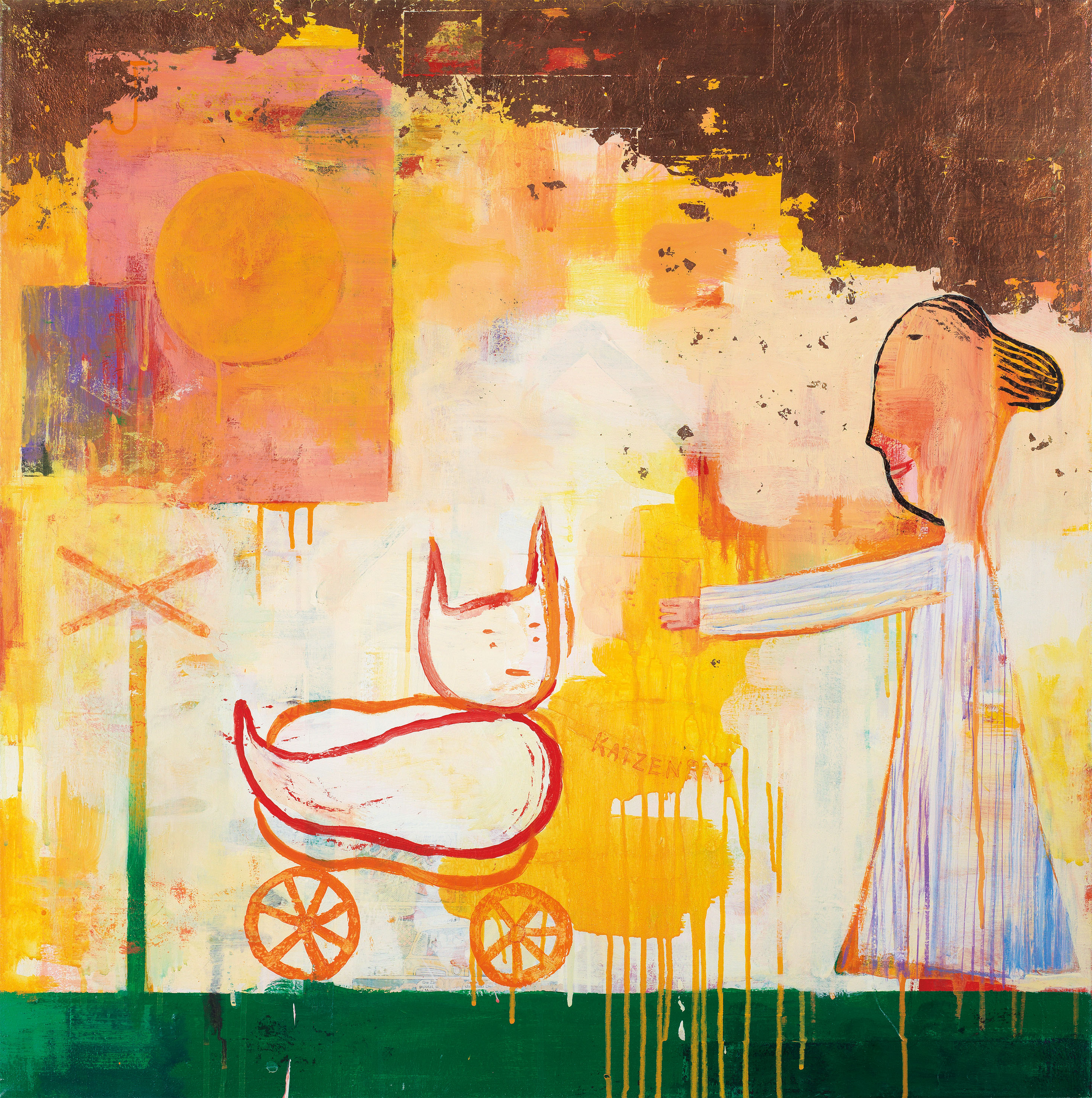 YOSHITOMO NARA (Japanese, B. 1959), Mädchen mit den Winkerfaggen