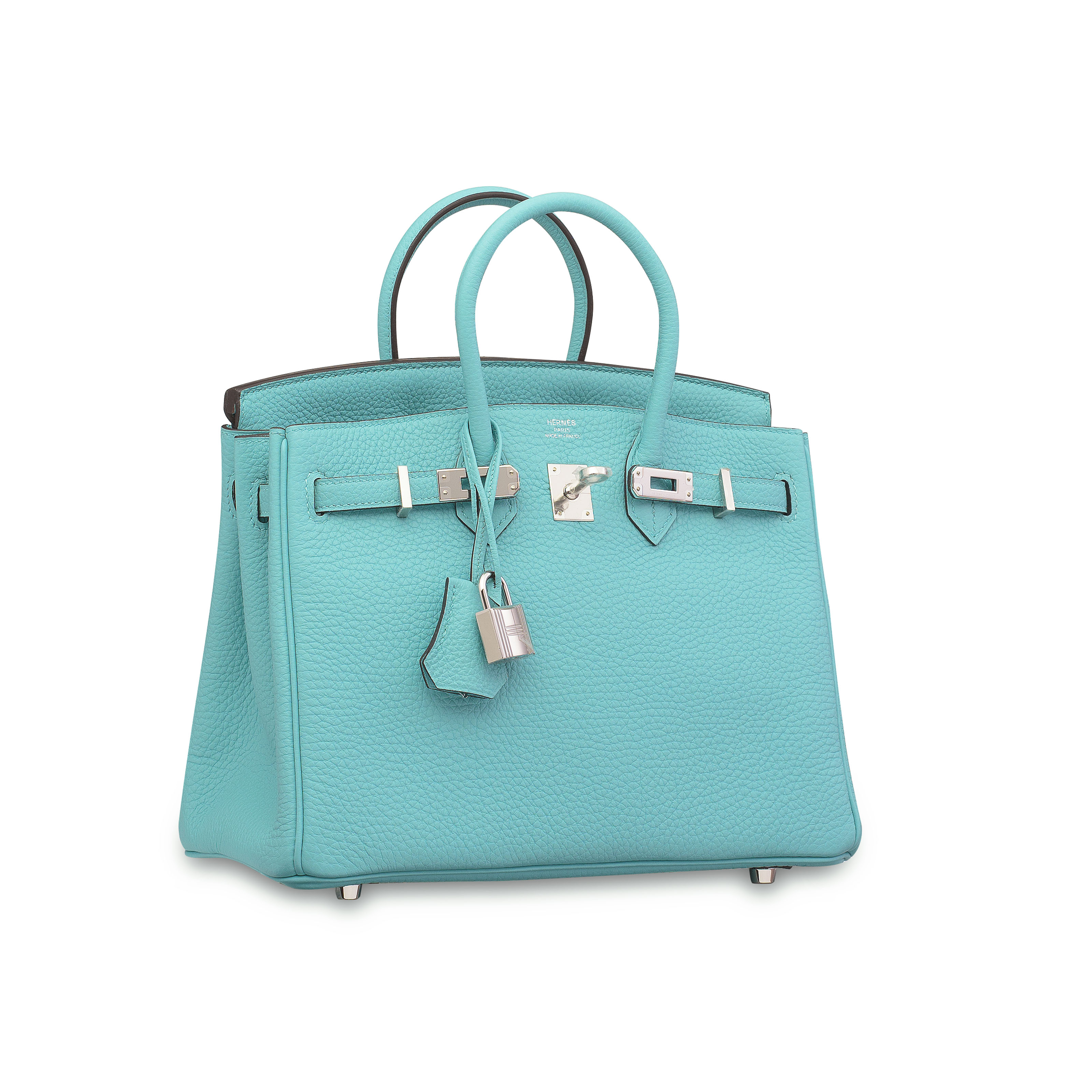 HERMES Togo Birkin 25 Bleu Atoll 384487