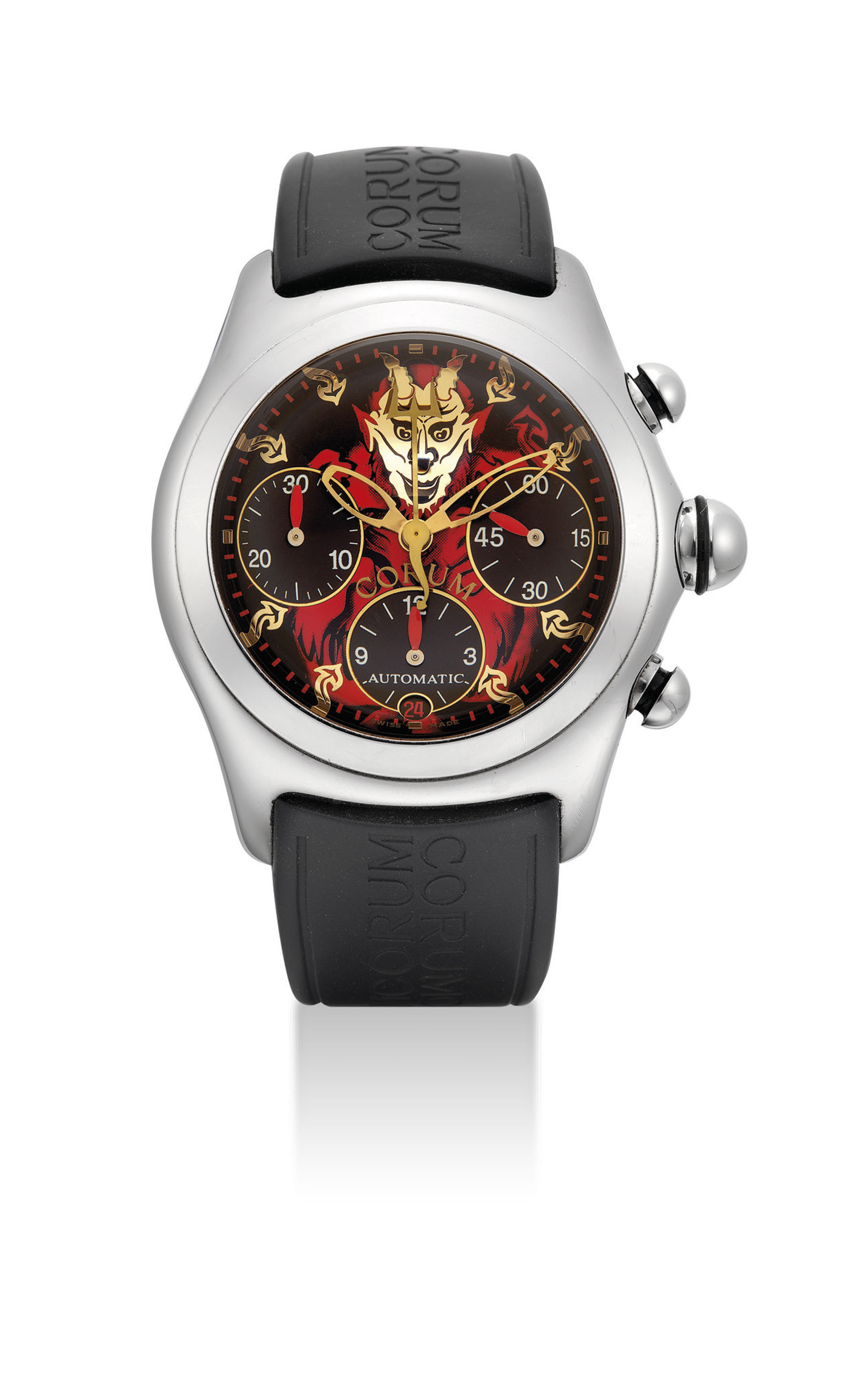 CORUM. A STAINLESS STEEL LIMITED EDITION AUTOMATIC CHRONOGRAPH